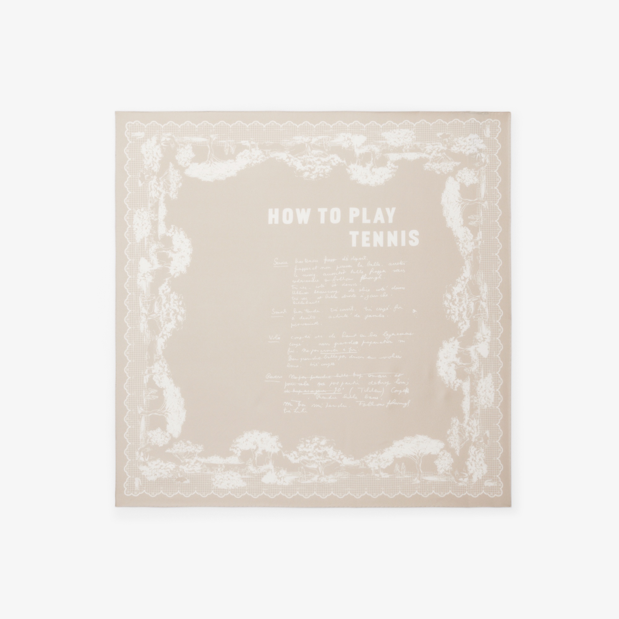 『SS26 Fashion Show』 テニスグラフィックシルクスカーフ