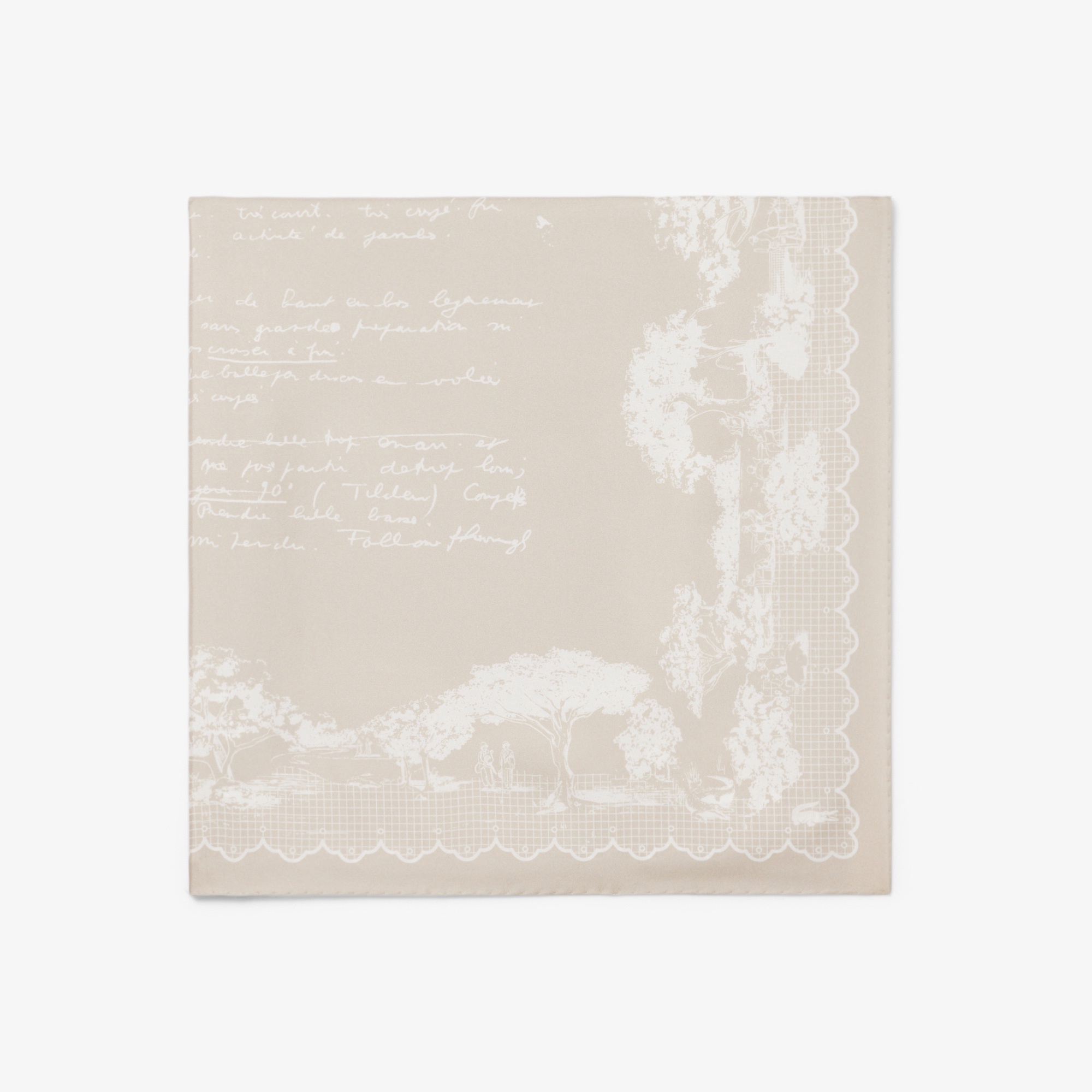 『SS26 Fashion Show』 テニスグラフィックシルクスカーフ