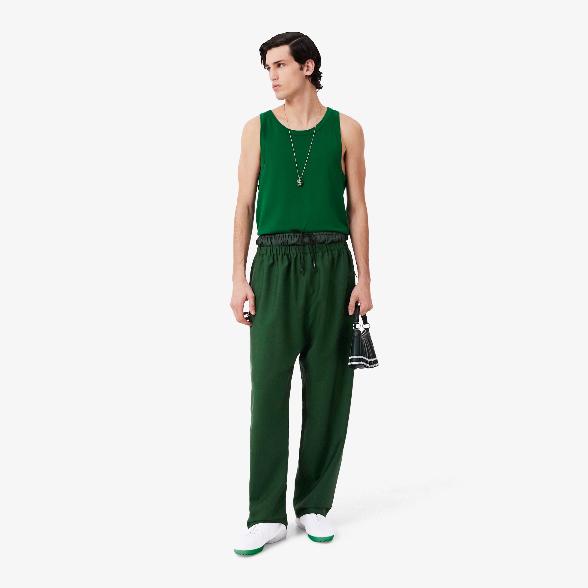 『SS26 Fashion Show』 ミックスファブリックウールパンツ