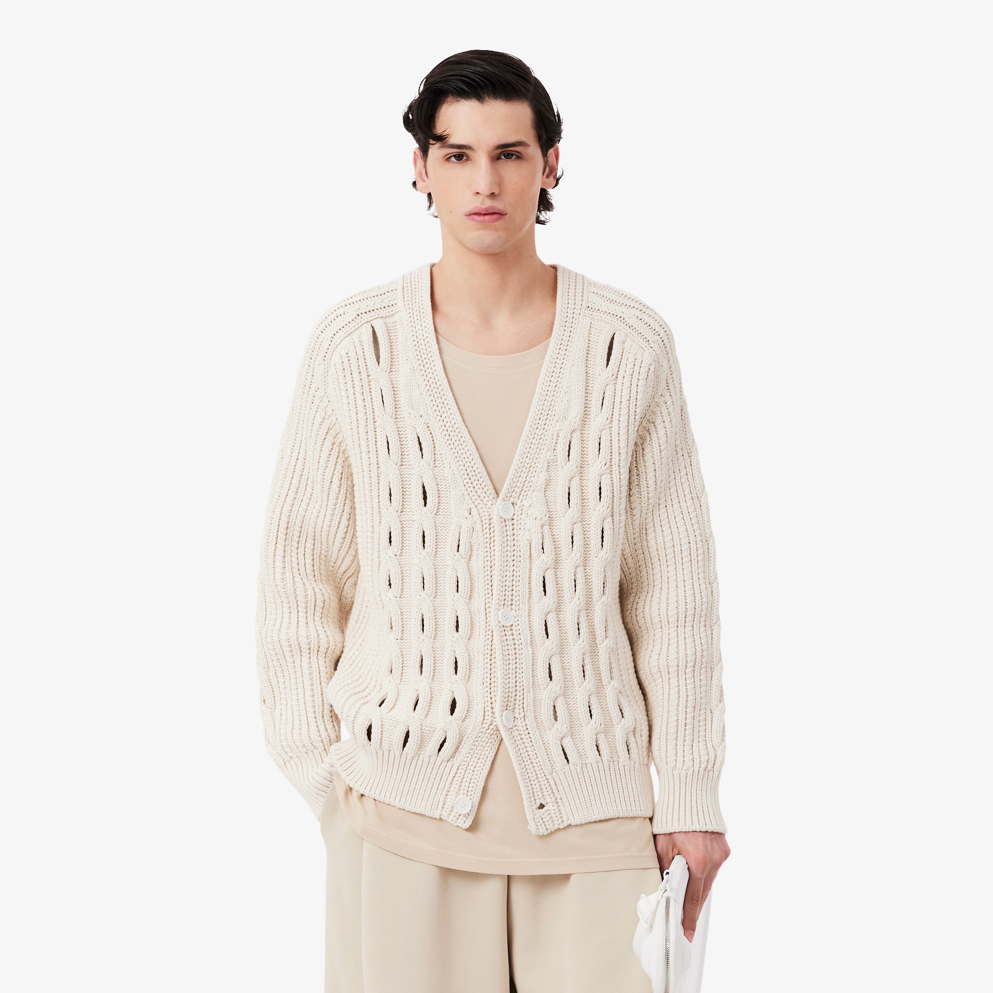 『SS26 Fashion Show』 レースケーブルニットカーディガン