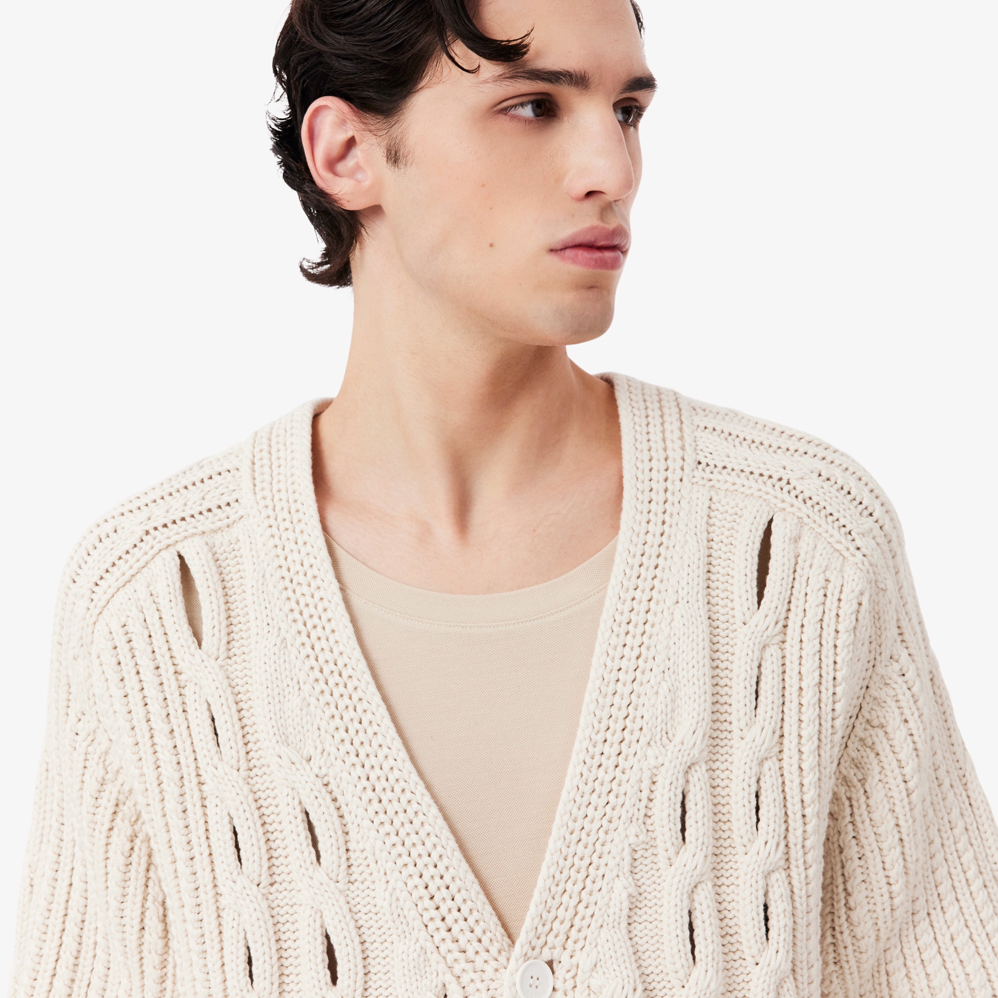 『SS26 Fashion Show』 レースケーブルニットカーディガン