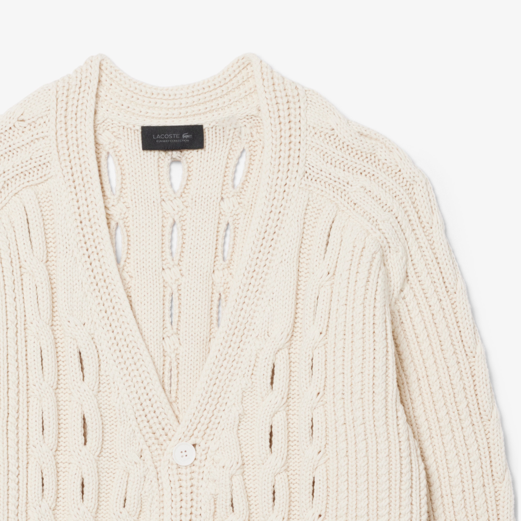 『SS26 Fashion Show』 レースケーブルニットカーディガン