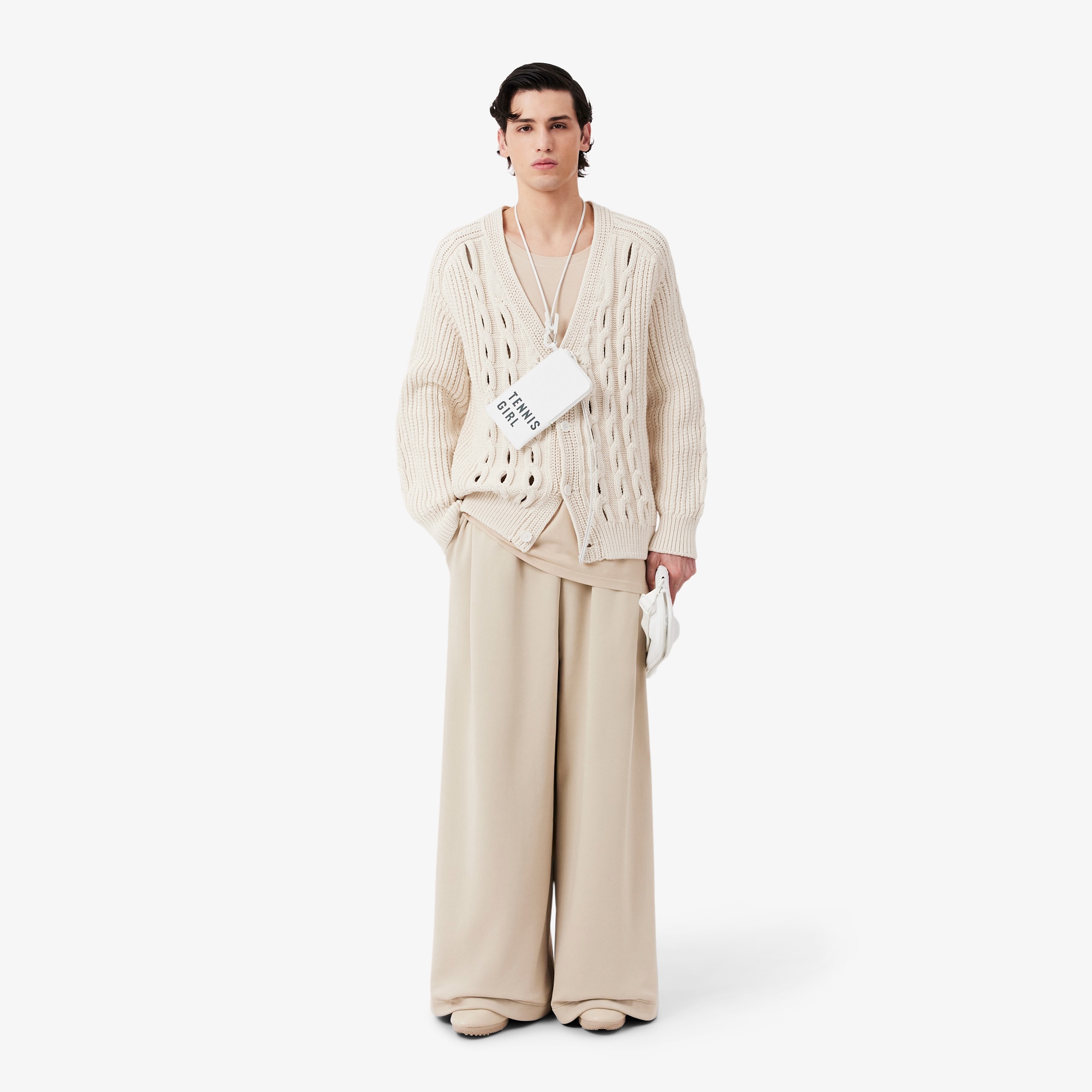 『SS26 Fashion Show』 レースケーブルニットカーディガン