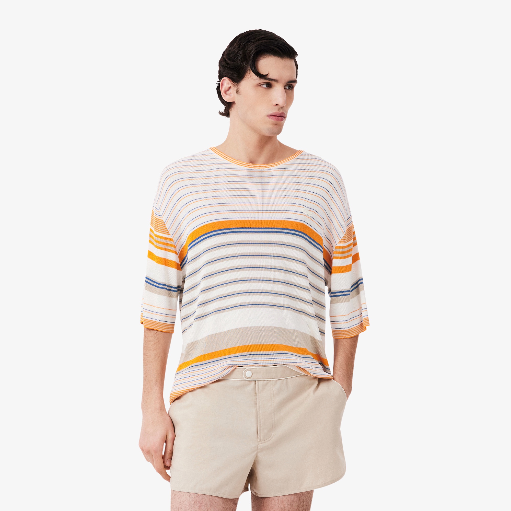 『SS26 Fashion Show』 マルチボーダーレーヨンジャージTシャツ