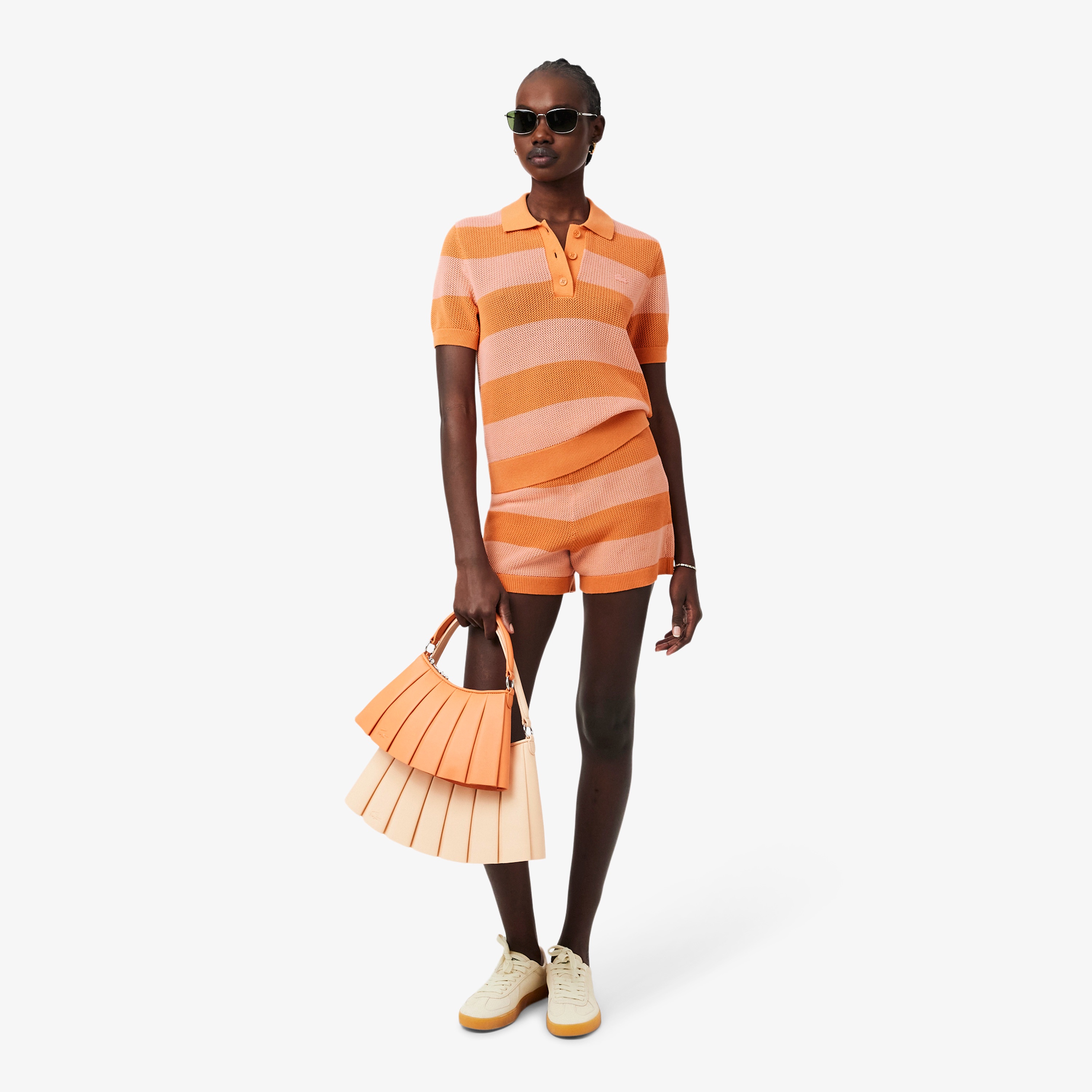 ファットボーダーメッシュニットポロシャツ