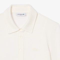 ラコステ　ノースリーブポロシャツ白 LACOSTE（ラコステ） ポロシャツ ポロ コットン鹿の子 メッシュカラー