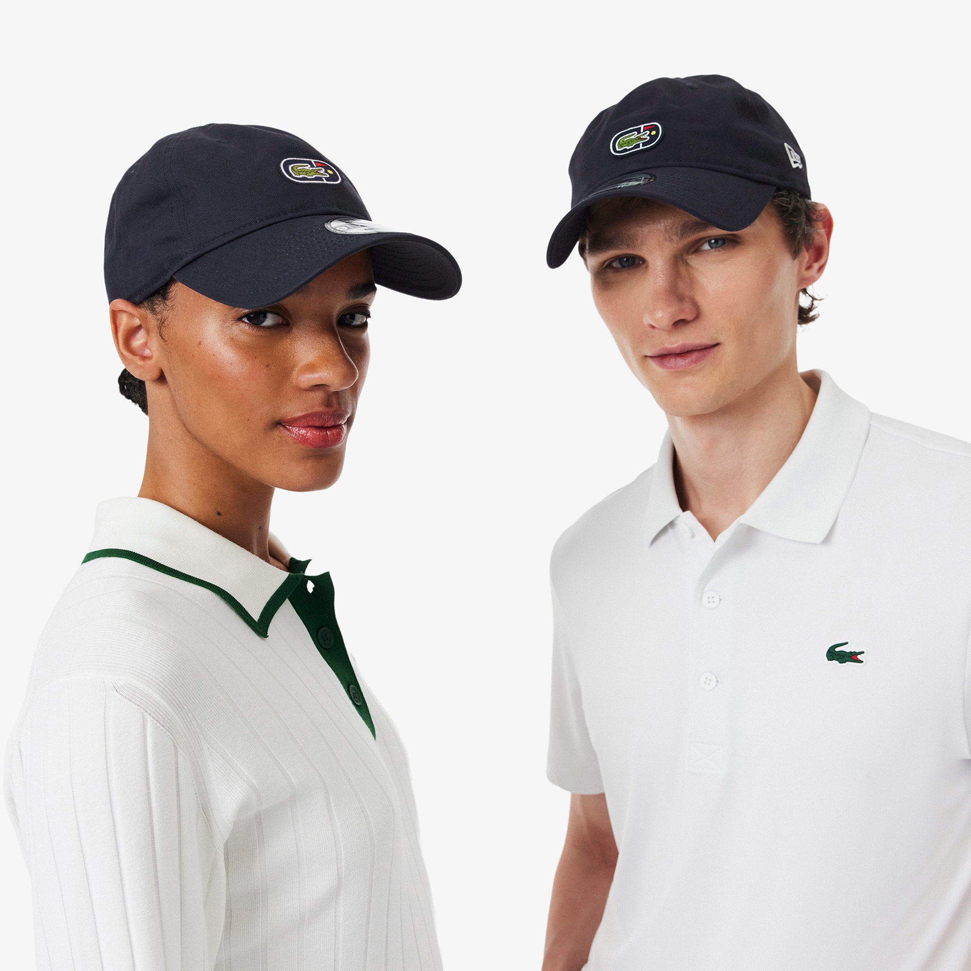 ラコステ×ニューエラ 9TWENTY ゴルフ&ワニロゴワッペンキャップ