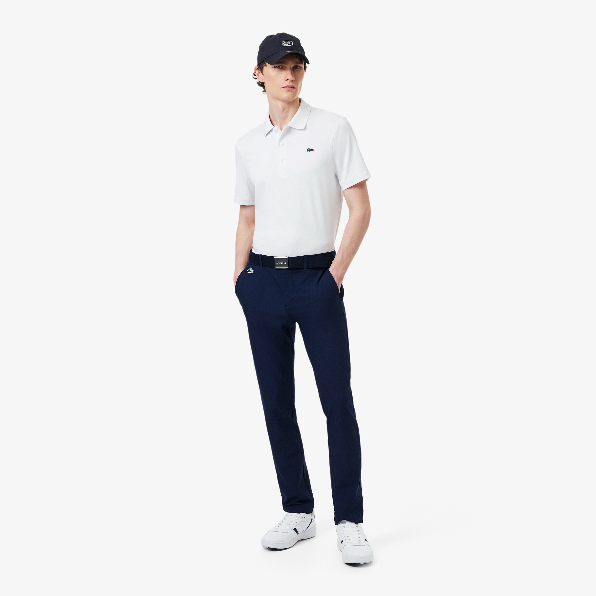 ラコステ×ニューエラ 9TWENTY ゴルフ&ワニロゴワッペンキャップ