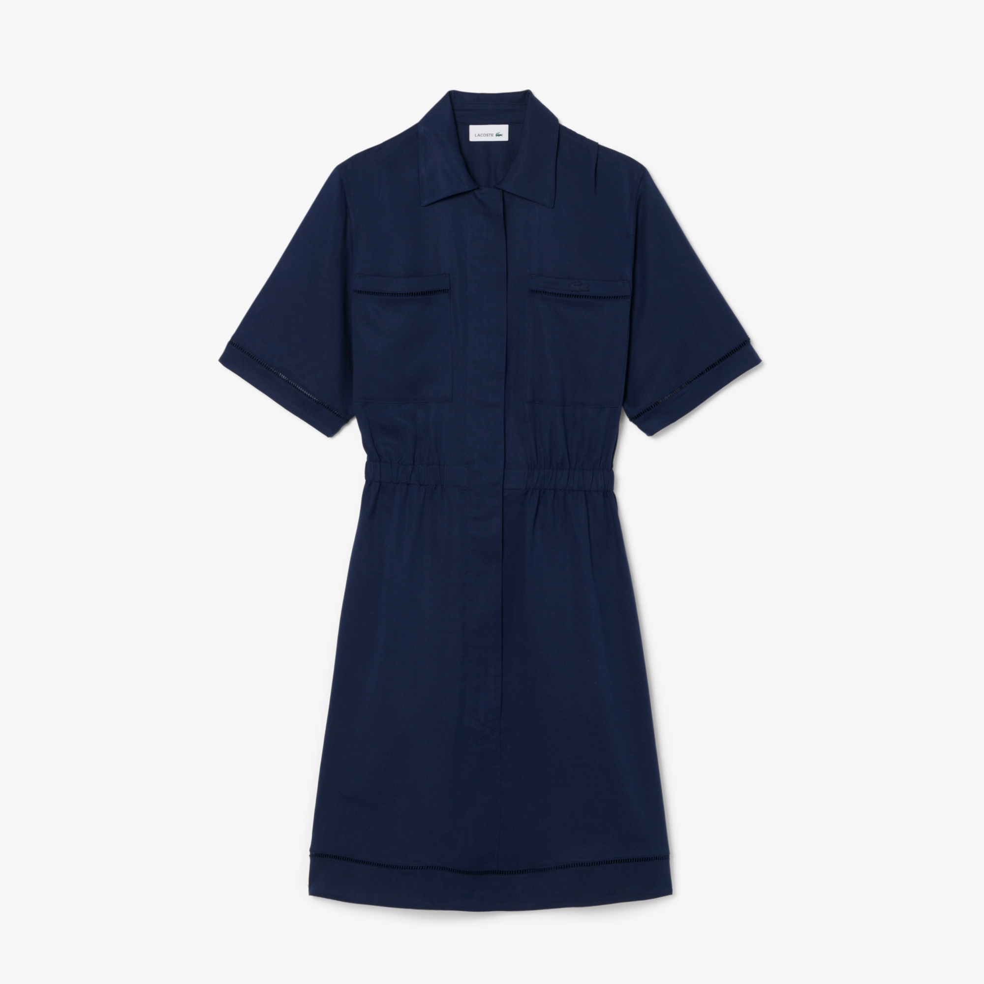 リヨセル×リネンブレンドシャツドレス