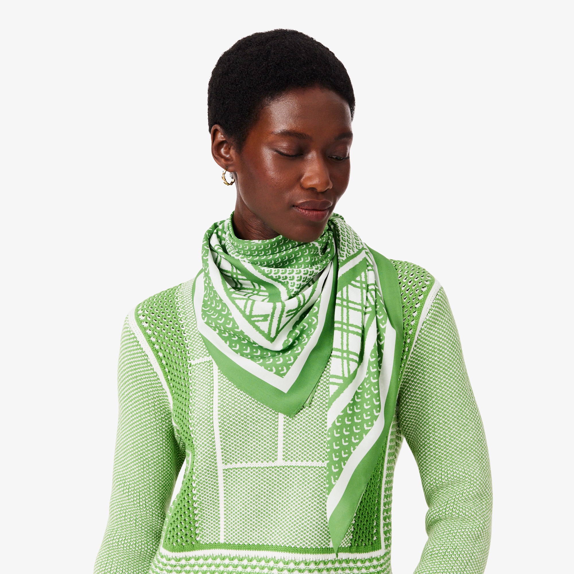 テニスコートプリントスカーフ