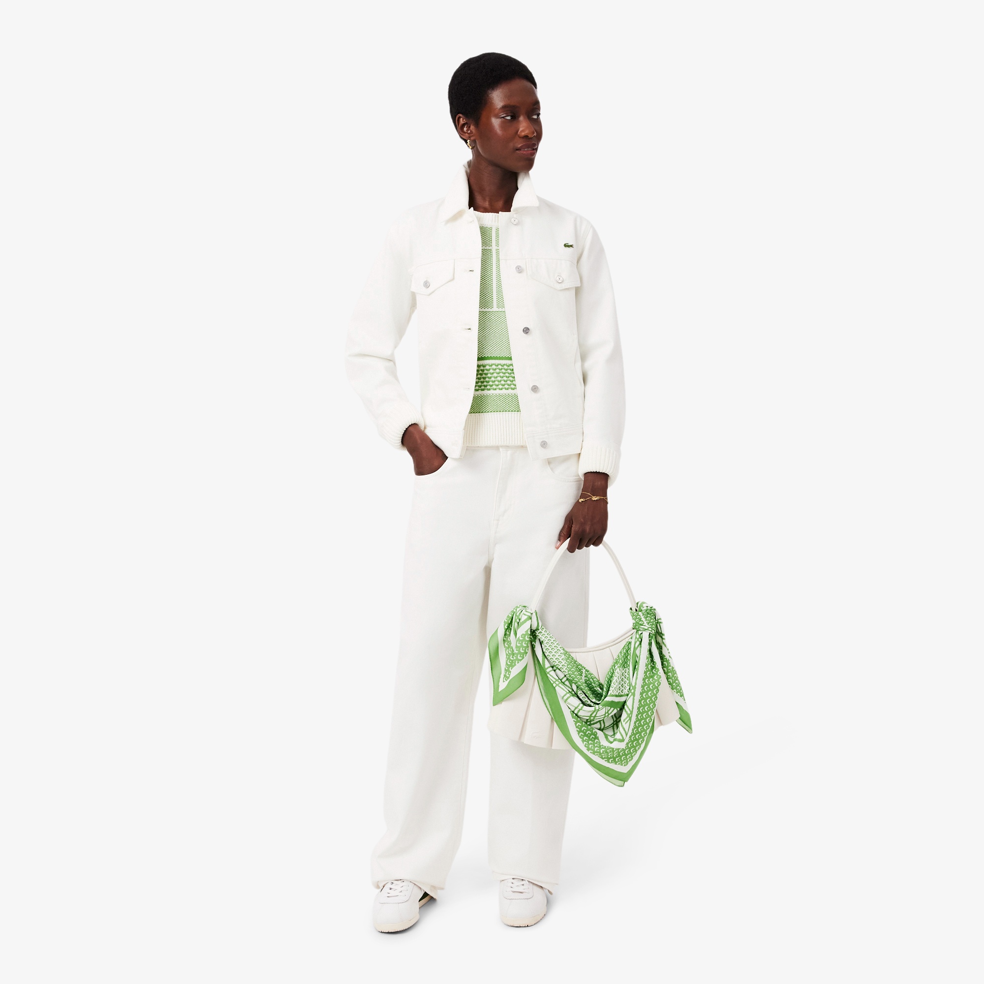 テニスコートプリントスカーフ