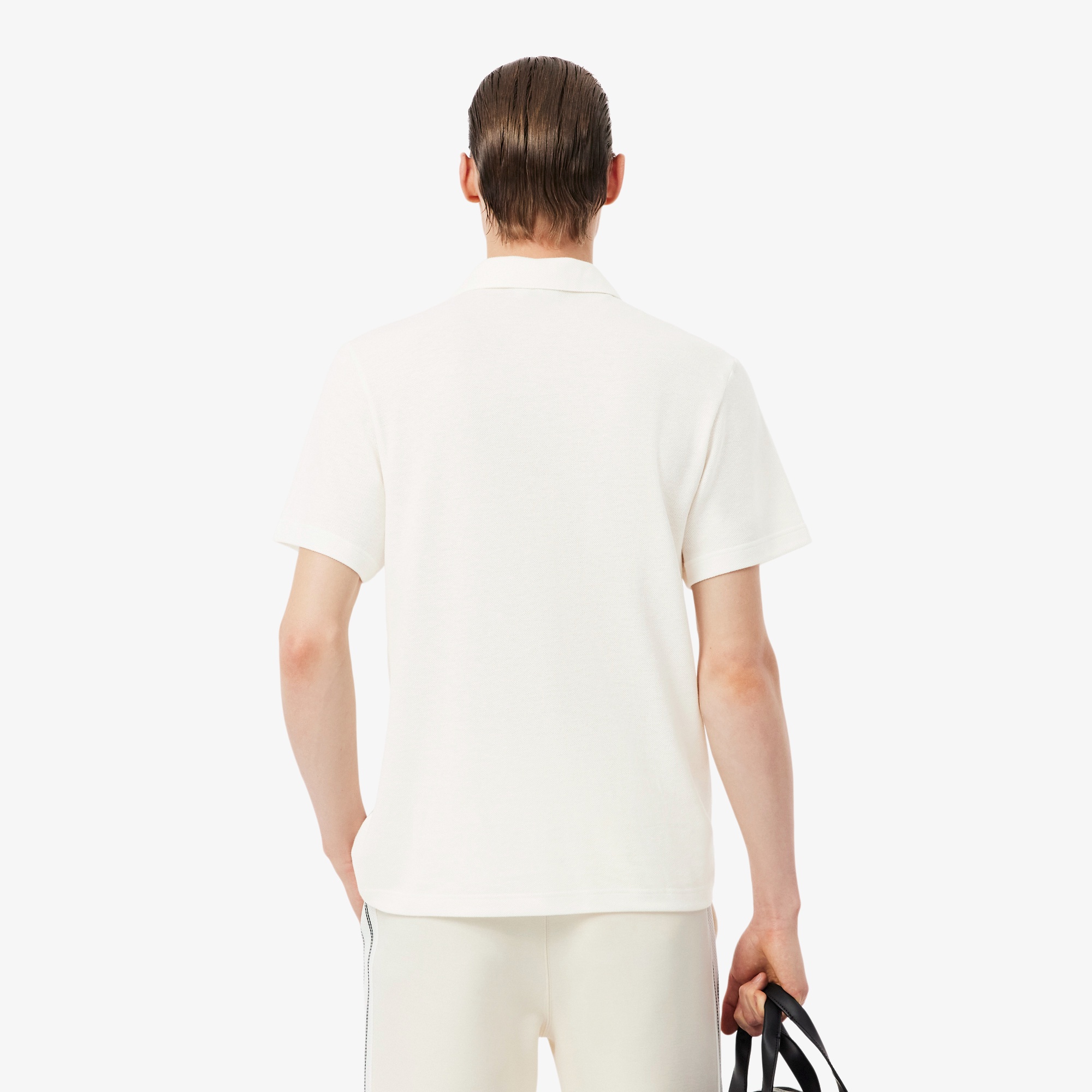 オープンカラーネックポロシャツ