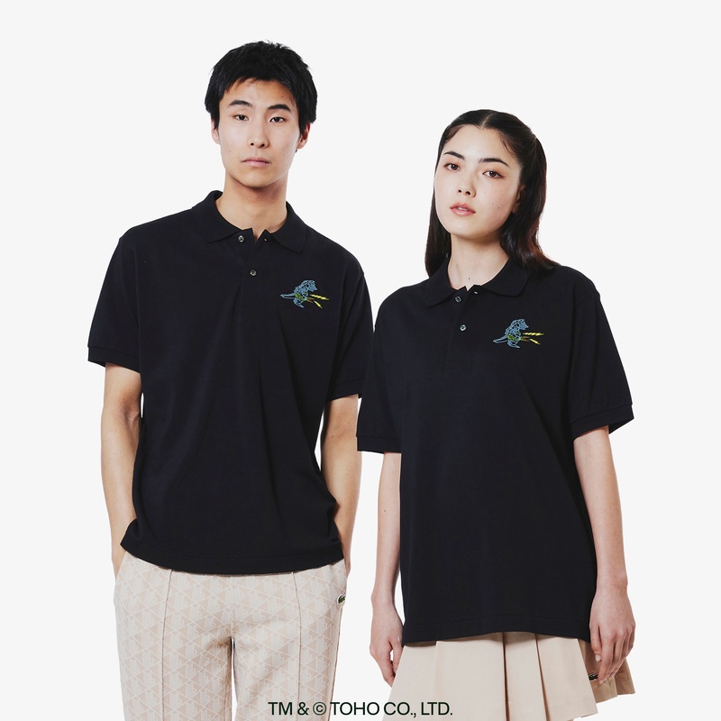 LACOSTE＋GODZILLA 2.0 メカゴジラ ポロシャツ ブラック 3S LACOSTE＋GODZILLA 2.0』 メカゴジラ ポロシャツ PH05GZJ - ラコステ