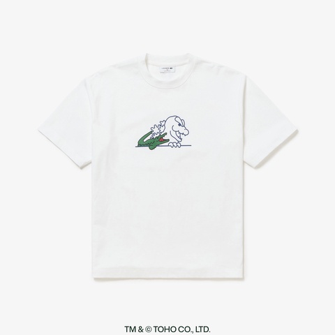 Lacoste x Godzilla ゴジラヘッド Tシャツ size 4 白い LACOSTE＋GODZILLA 2.0』 ゴジラヘッド Tシャツ TH01GZJ - ラコステ