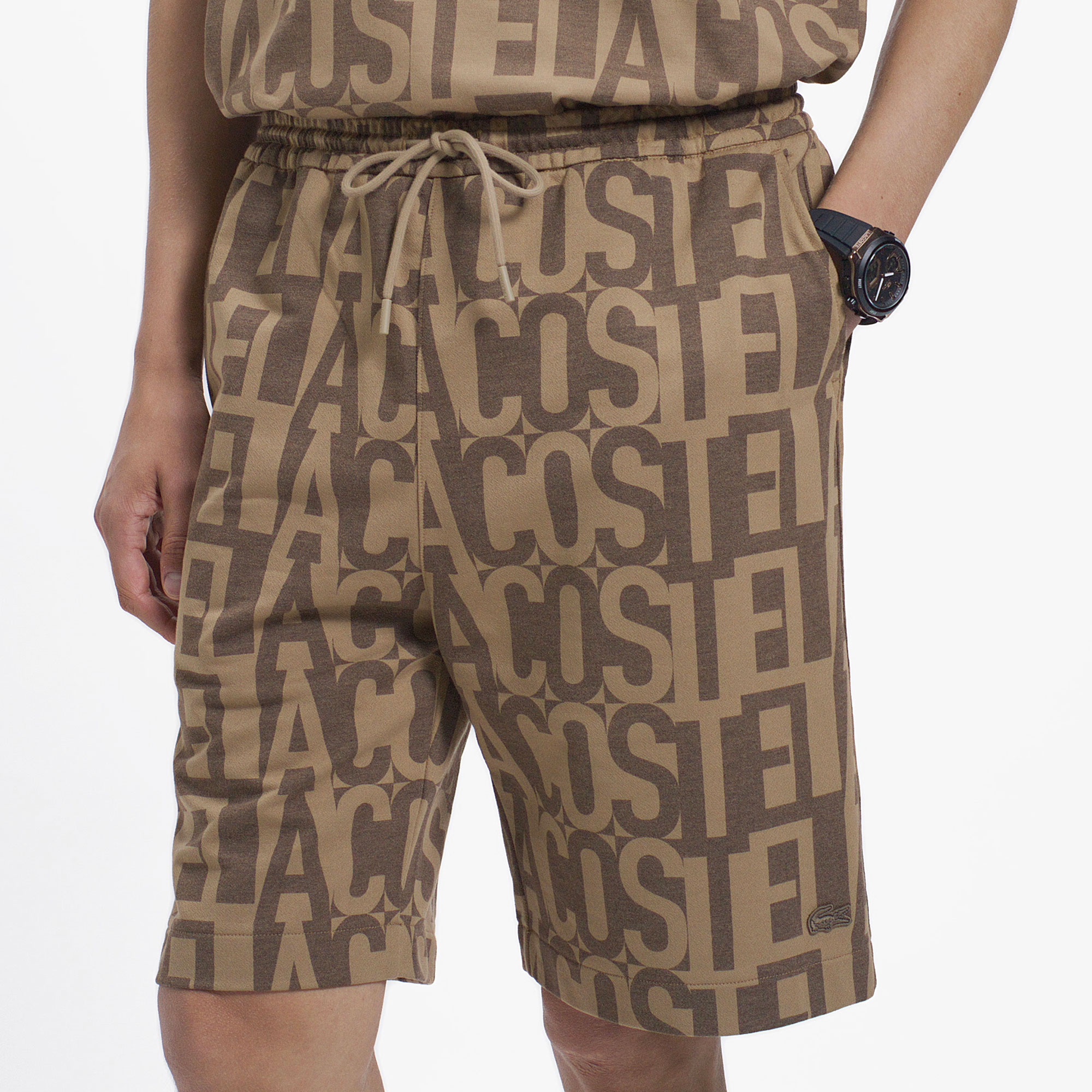 クールマックスブランドネームロゴ総柄ショートパンツ