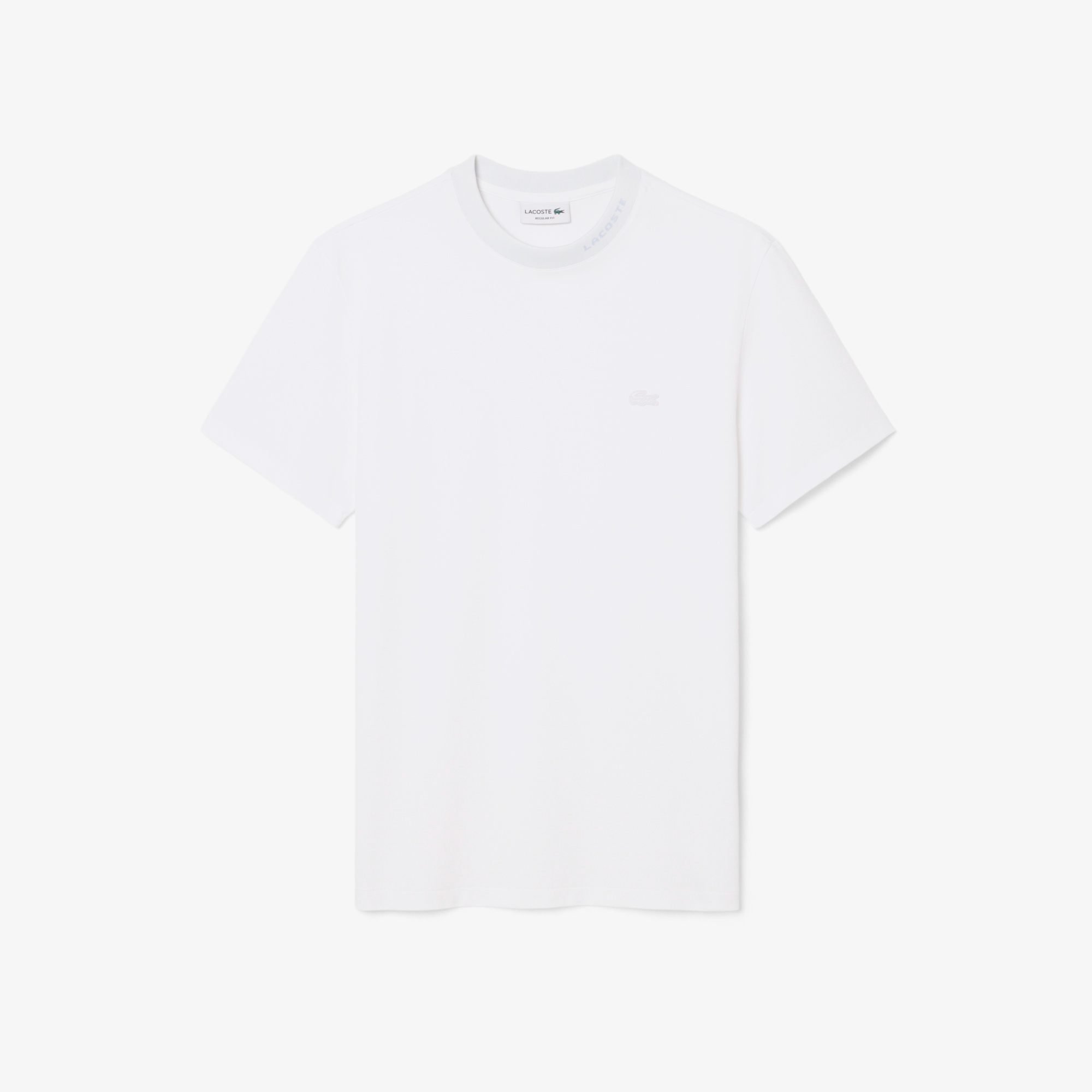 ジャカードブランドネームネック鹿の子Tシャツ
