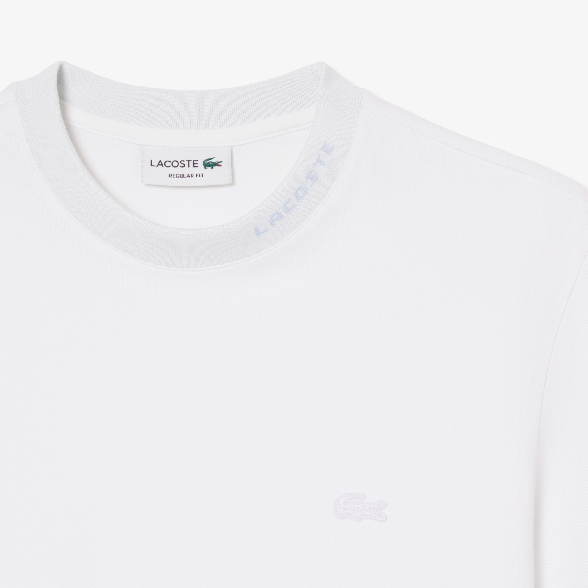 ジャカードブランドネームネック鹿の子Tシャツ