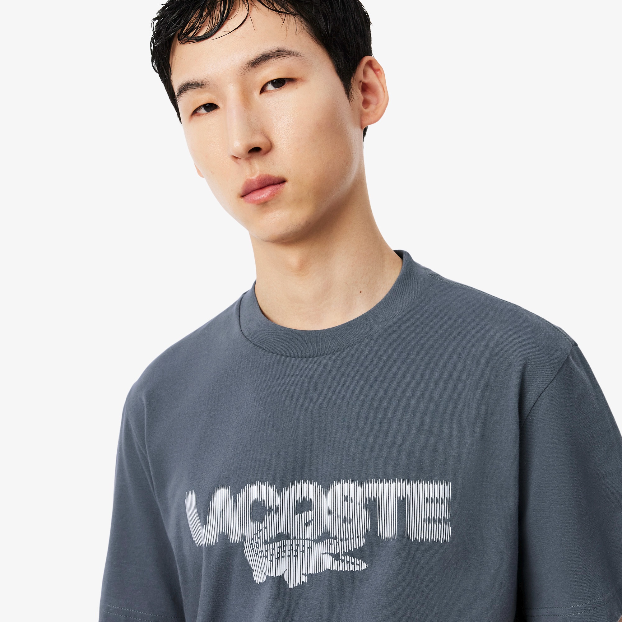 グラフィックプリントコットンTシャツ