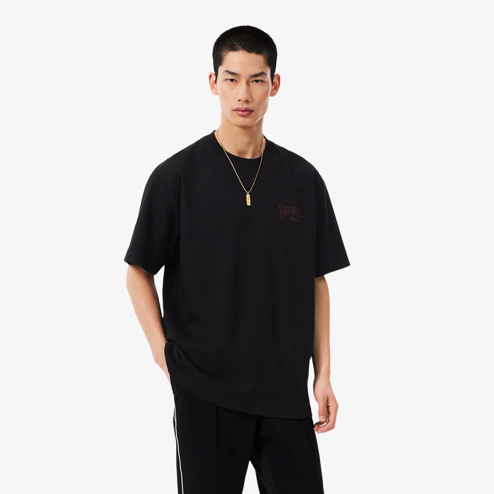 LACOSTE PARISロゴステッチTシャツ