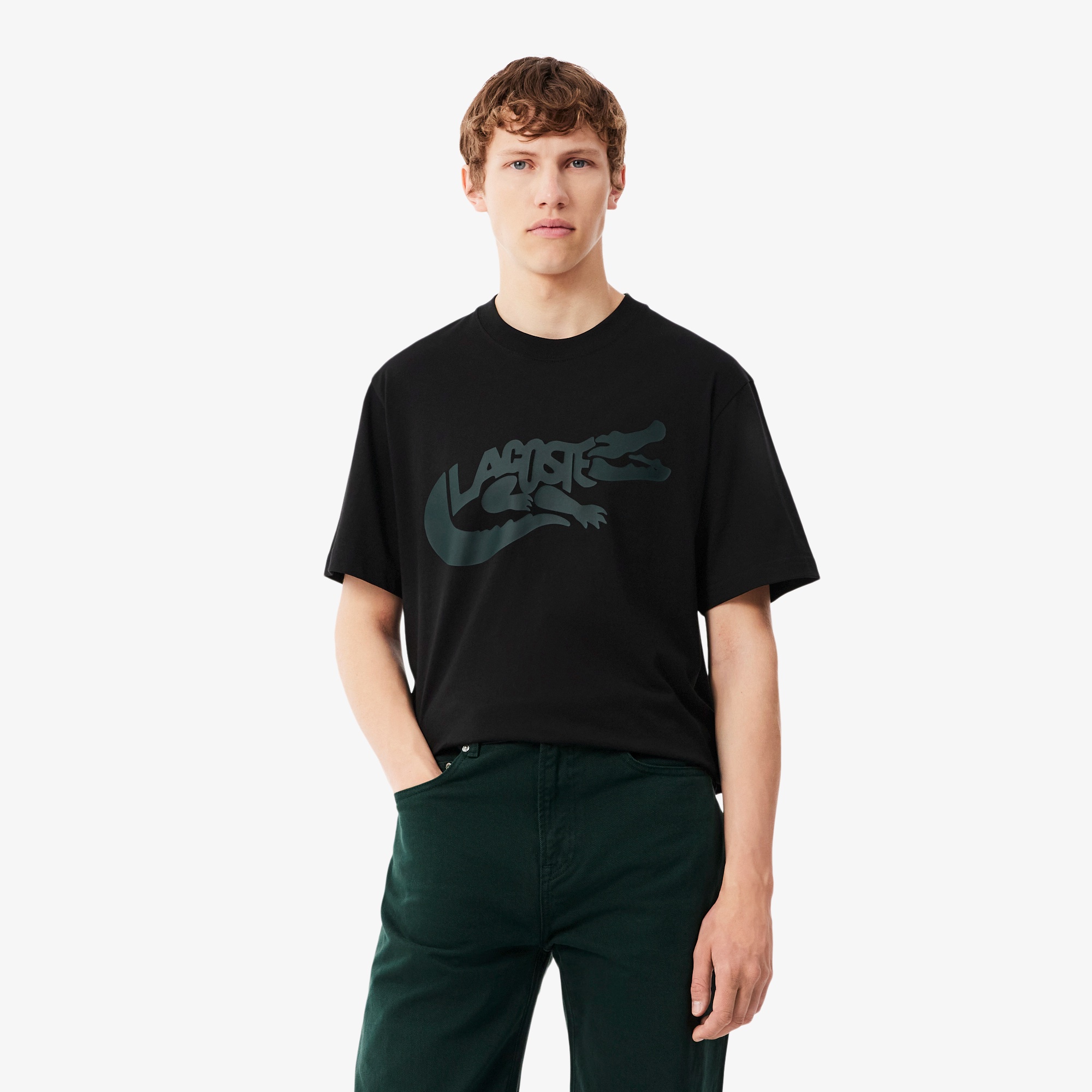 ビッグワニグラフィックプリントTシャツ