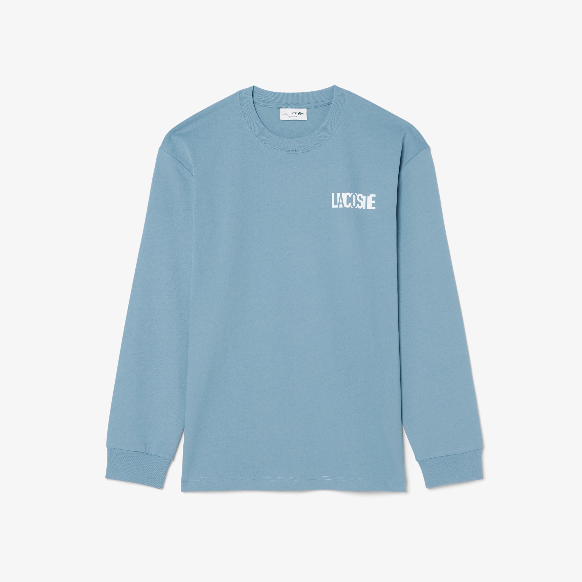 ブランドネームロゴグラフィックバックプリントロングスリーブTシャツ