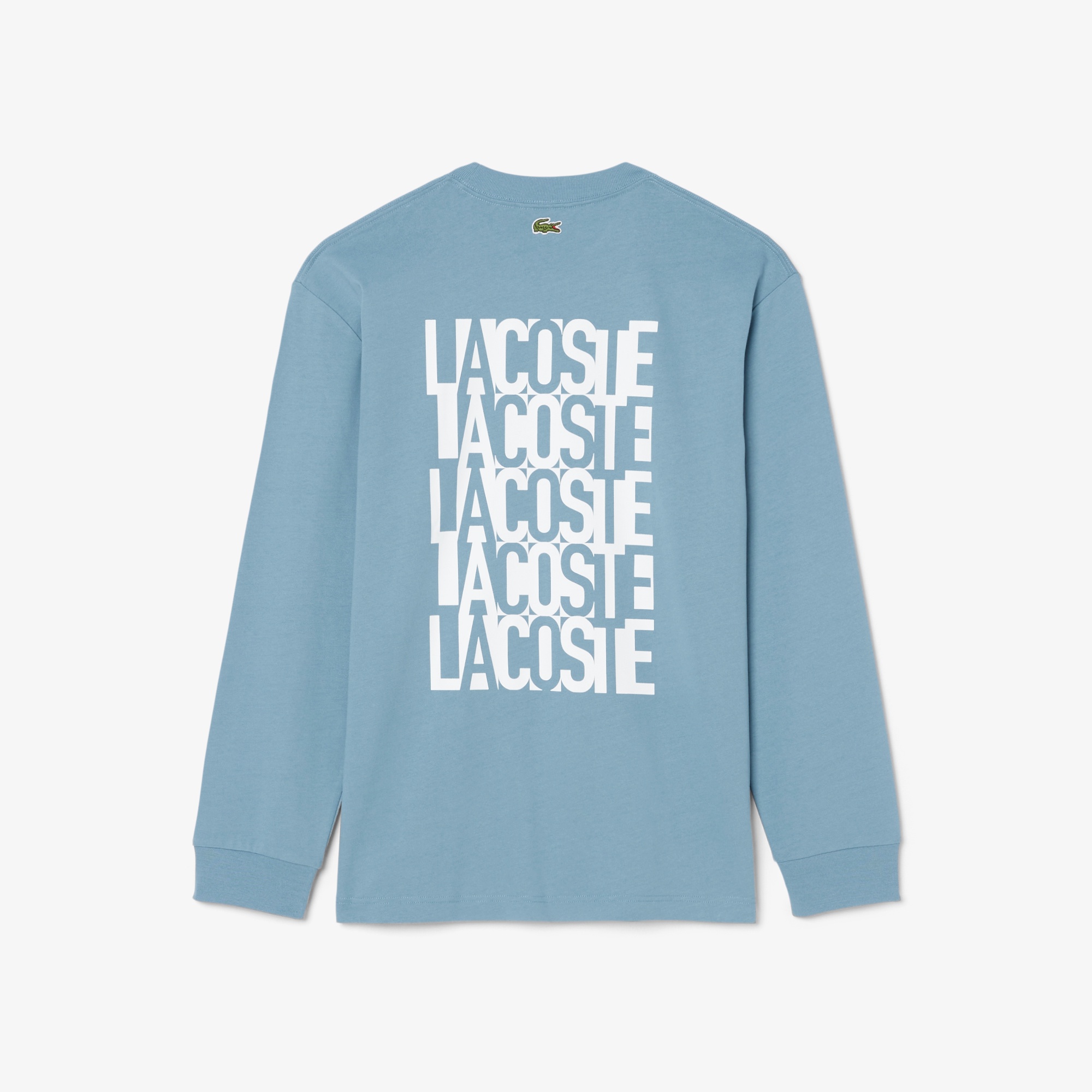 ブランドネームロゴグラフィックバックプリントロングスリーブTシャツ