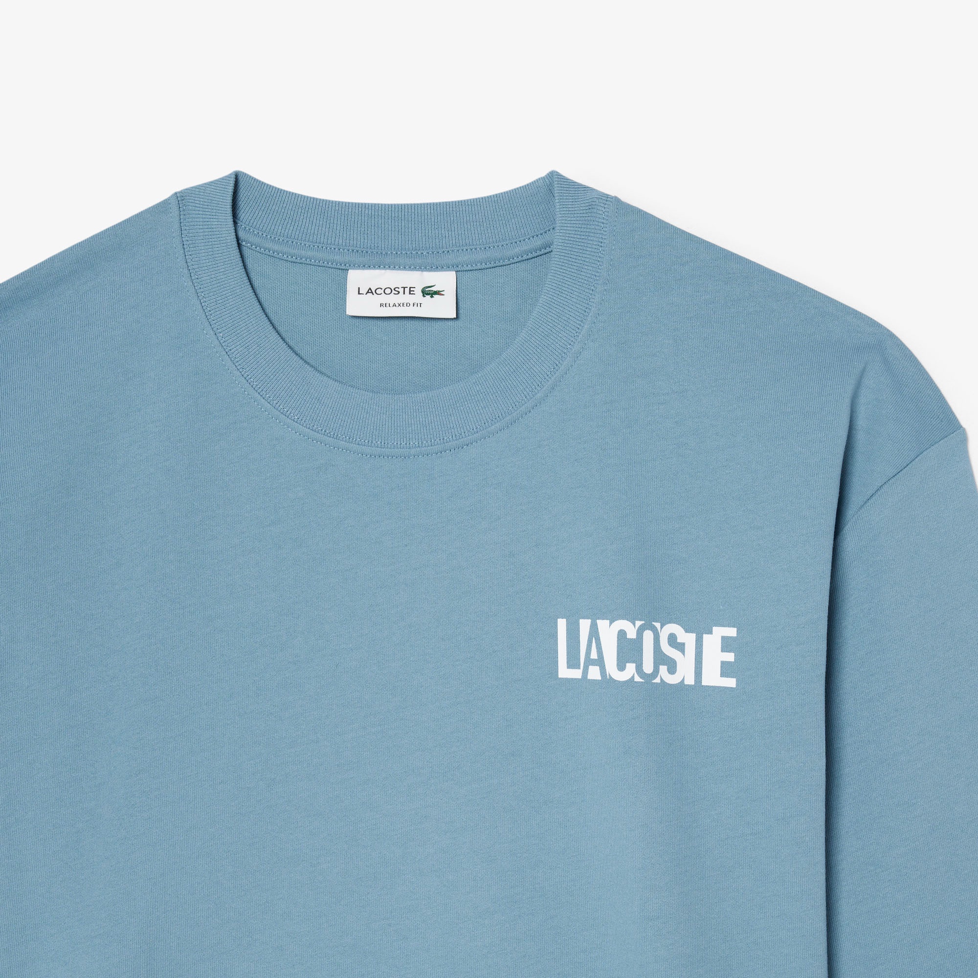 ブランドネームロゴグラフィックバックプリントロングスリーブTシャツ