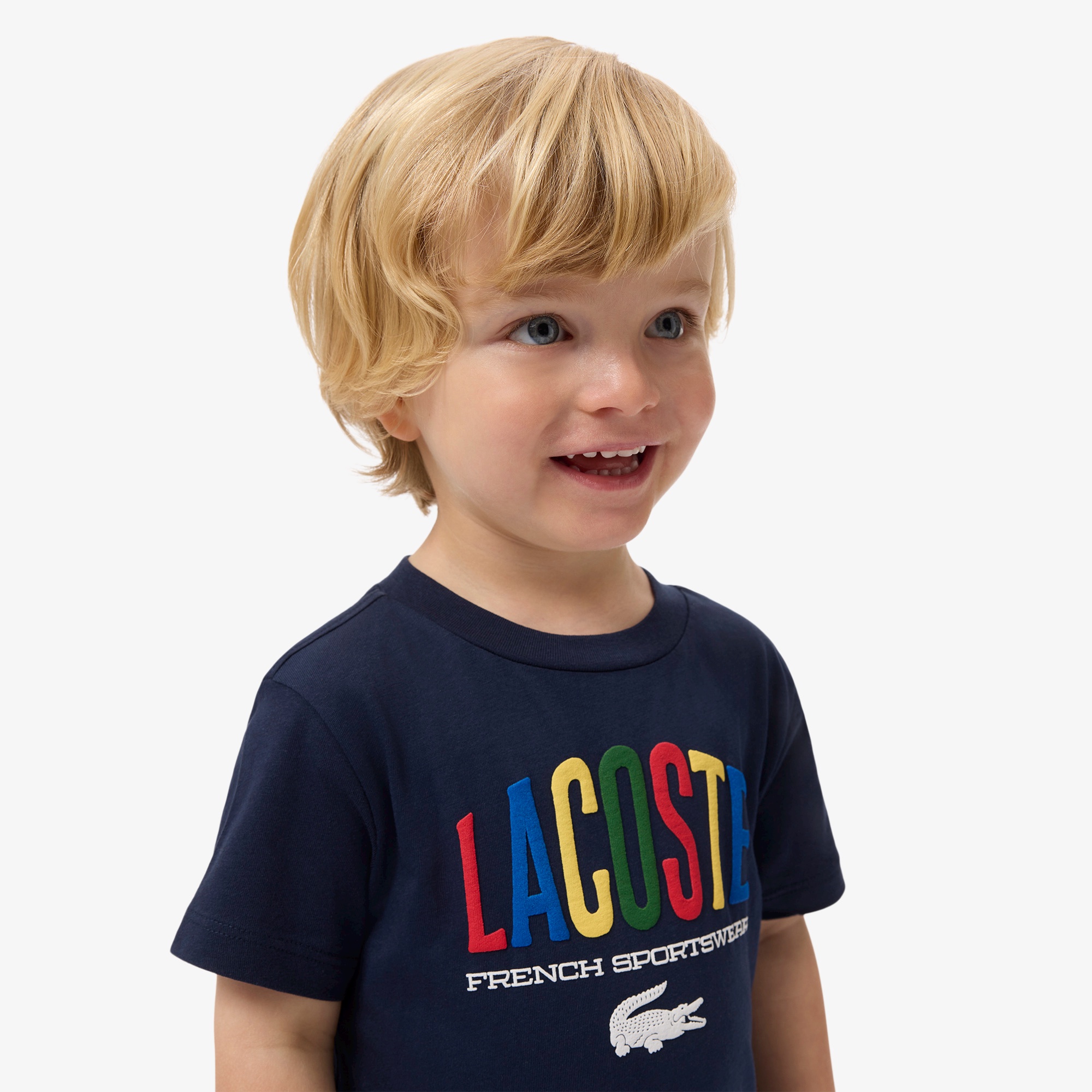 JUNIOR マルチカラーブランドネームロゴTシャツ