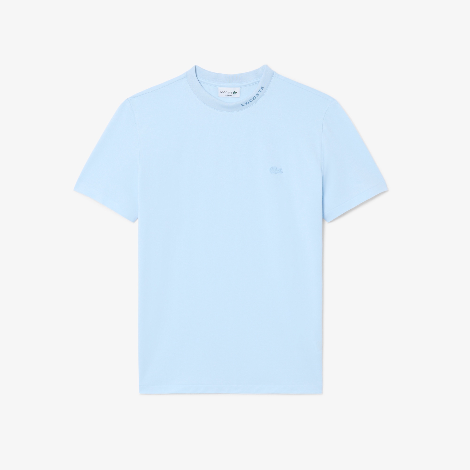 ジャカードブランドネームネック鹿の子Tシャツ
