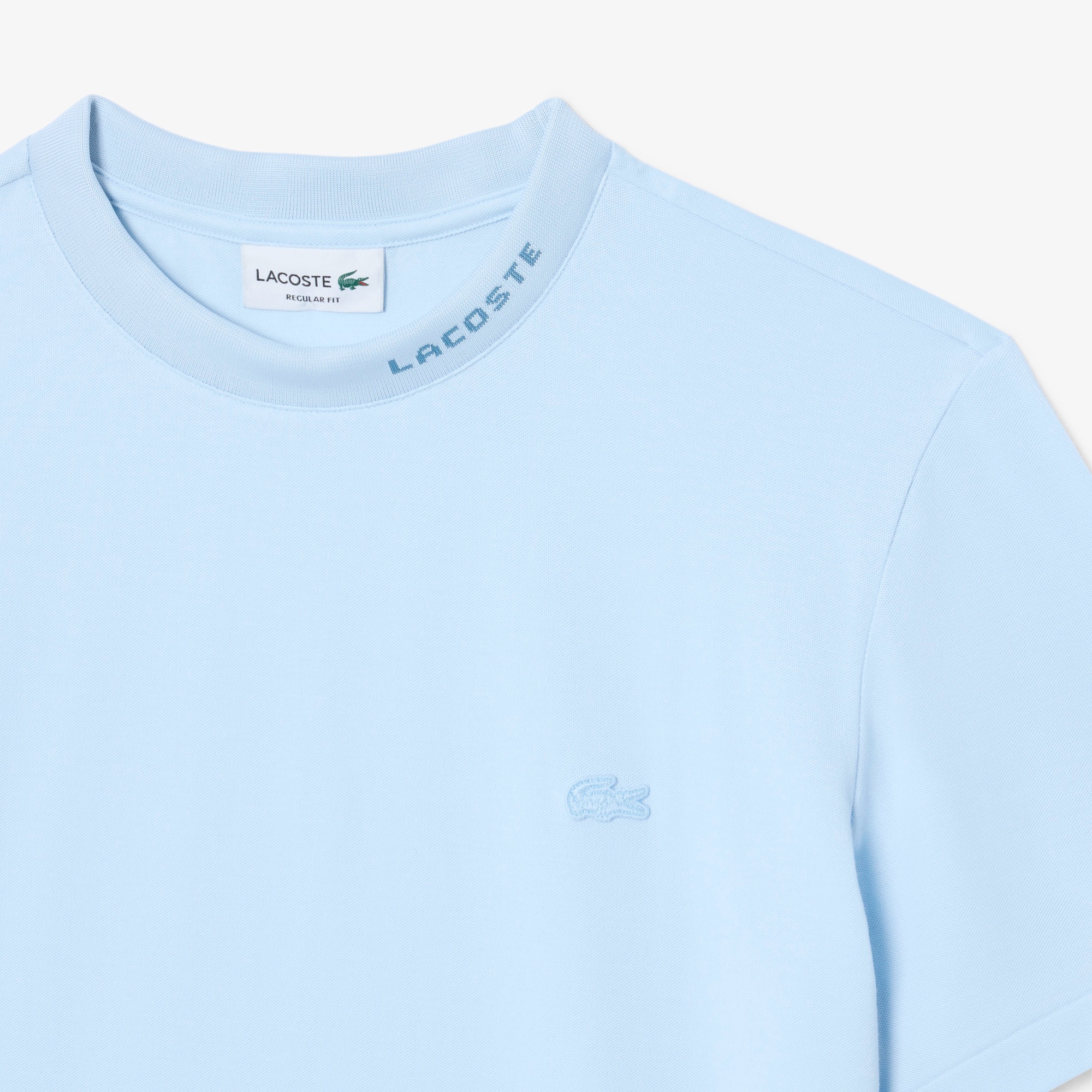 ジャカードブランドネームネック鹿の子Tシャツ