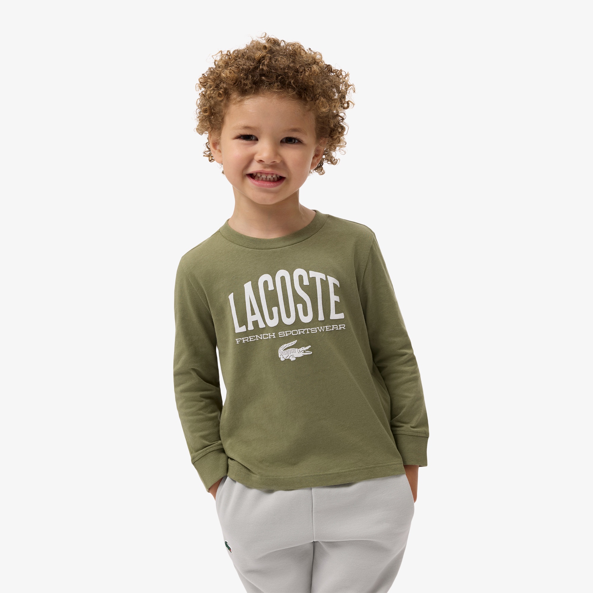 JUNIOR マルチカラーブランドネームロゴ長袖Tシャツ