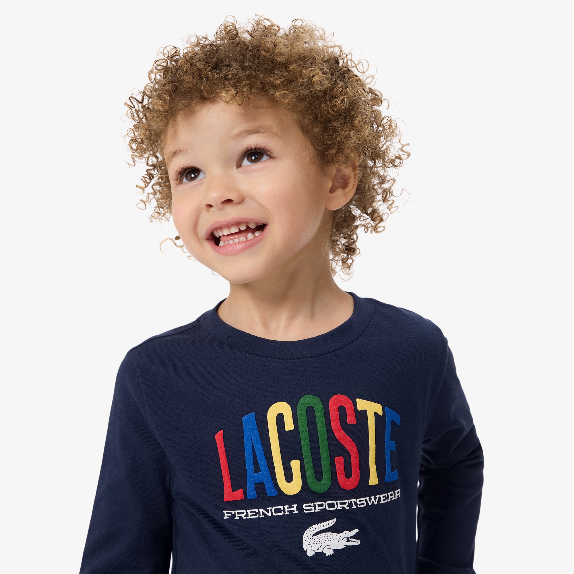 JUNIOR マルチカラーブランドネームロゴ長袖Tシャツ