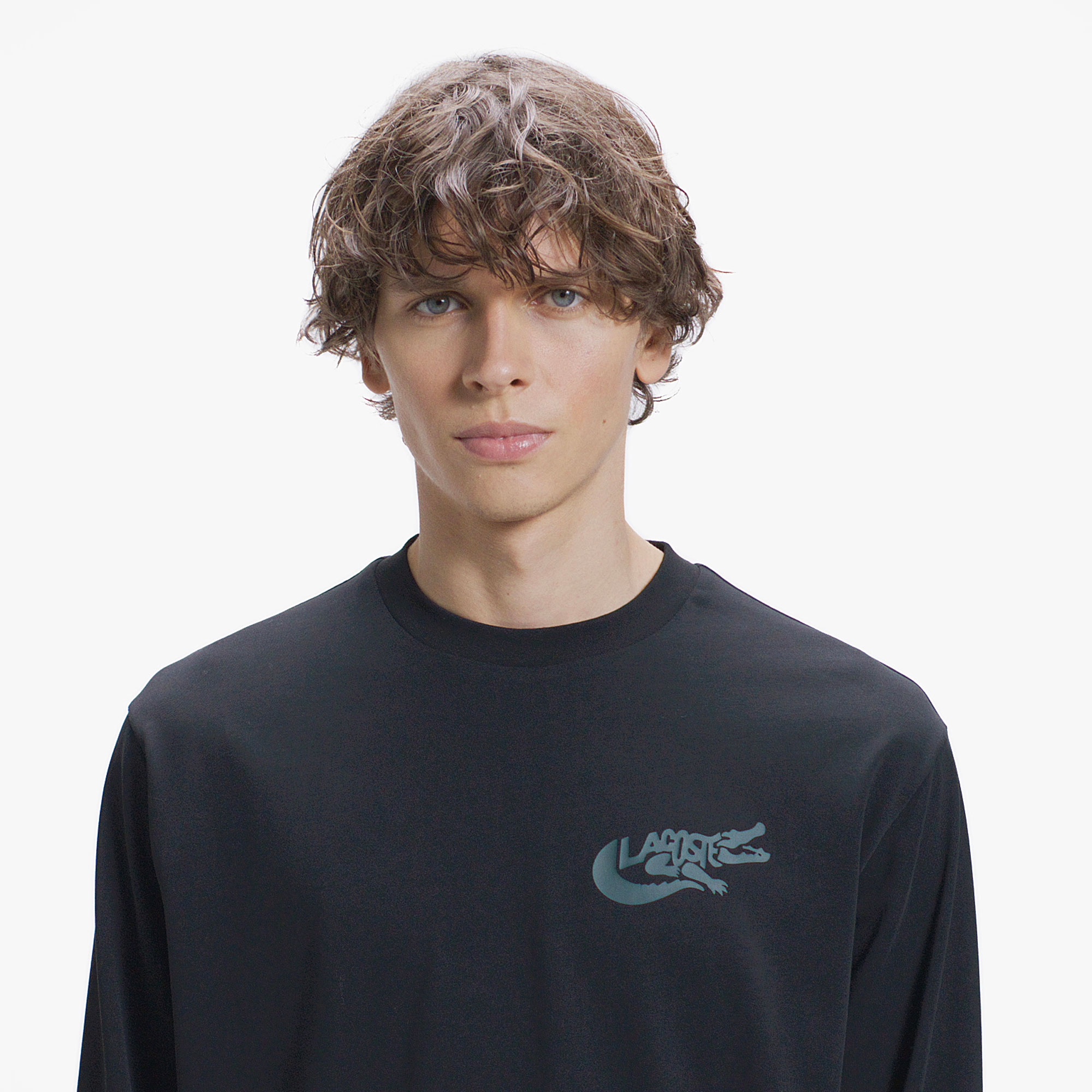 ネーム&ワニロゴグラフィック長袖Tシャツ