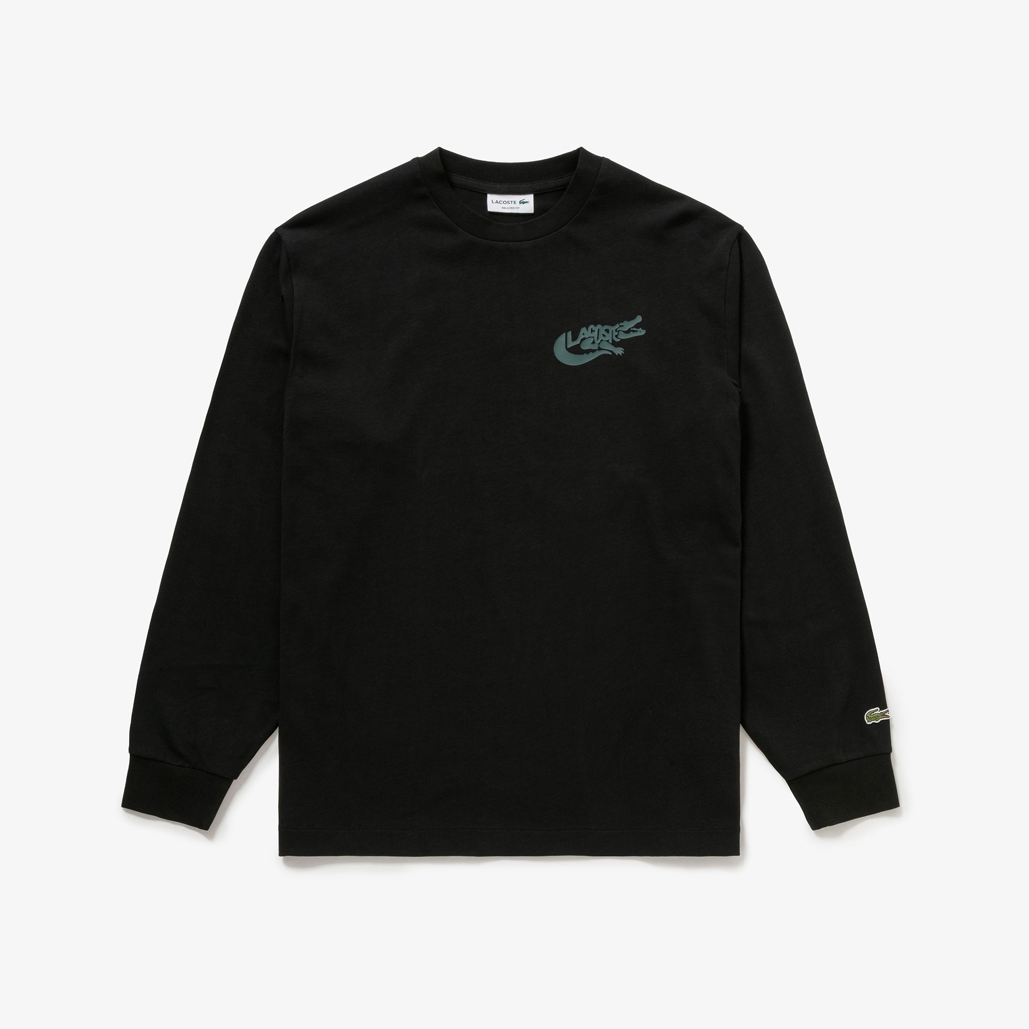 ネーム&ワニロゴグラフィック長袖Tシャツ