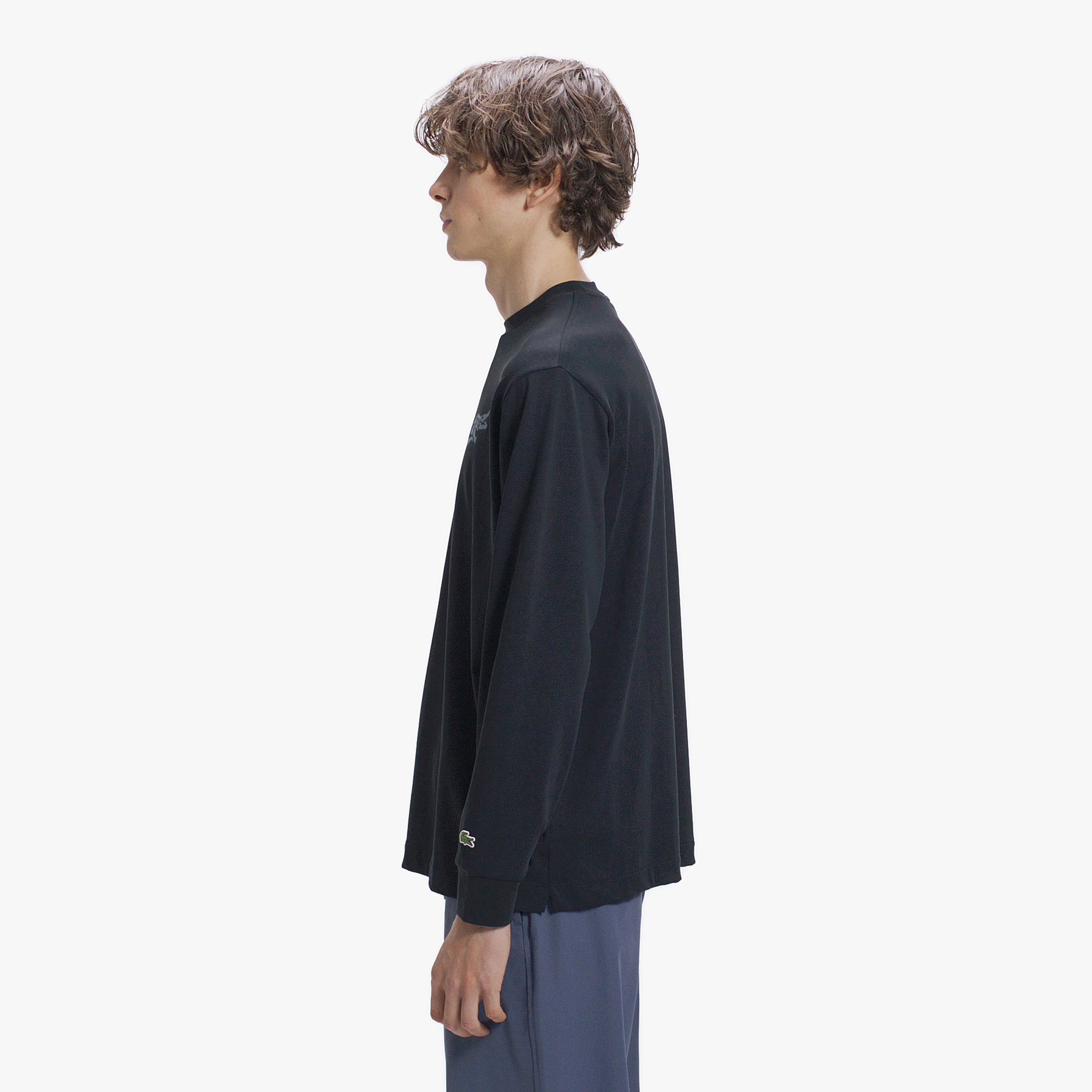 ネーム&ワニロゴグラフィック長袖Tシャツ