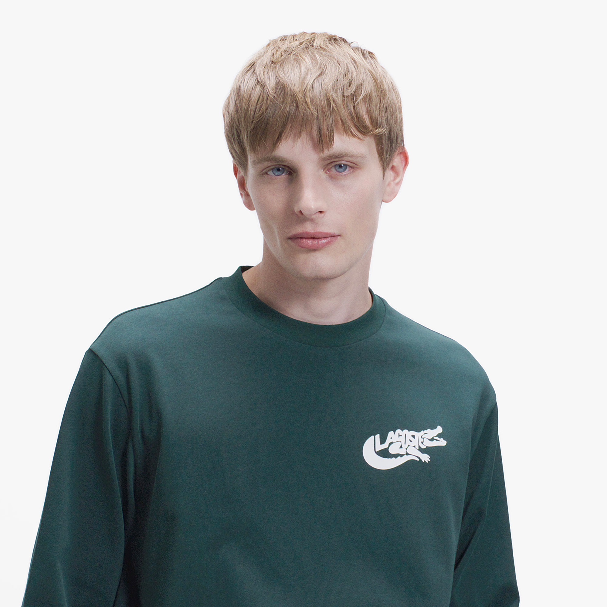 ネーム&ワニロゴグラフィック長袖Tシャツ