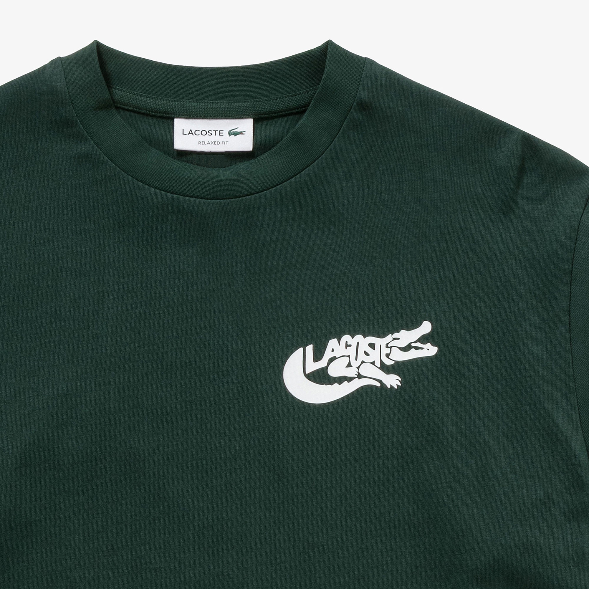 ネーム&ワニロゴグラフィック長袖Tシャツ