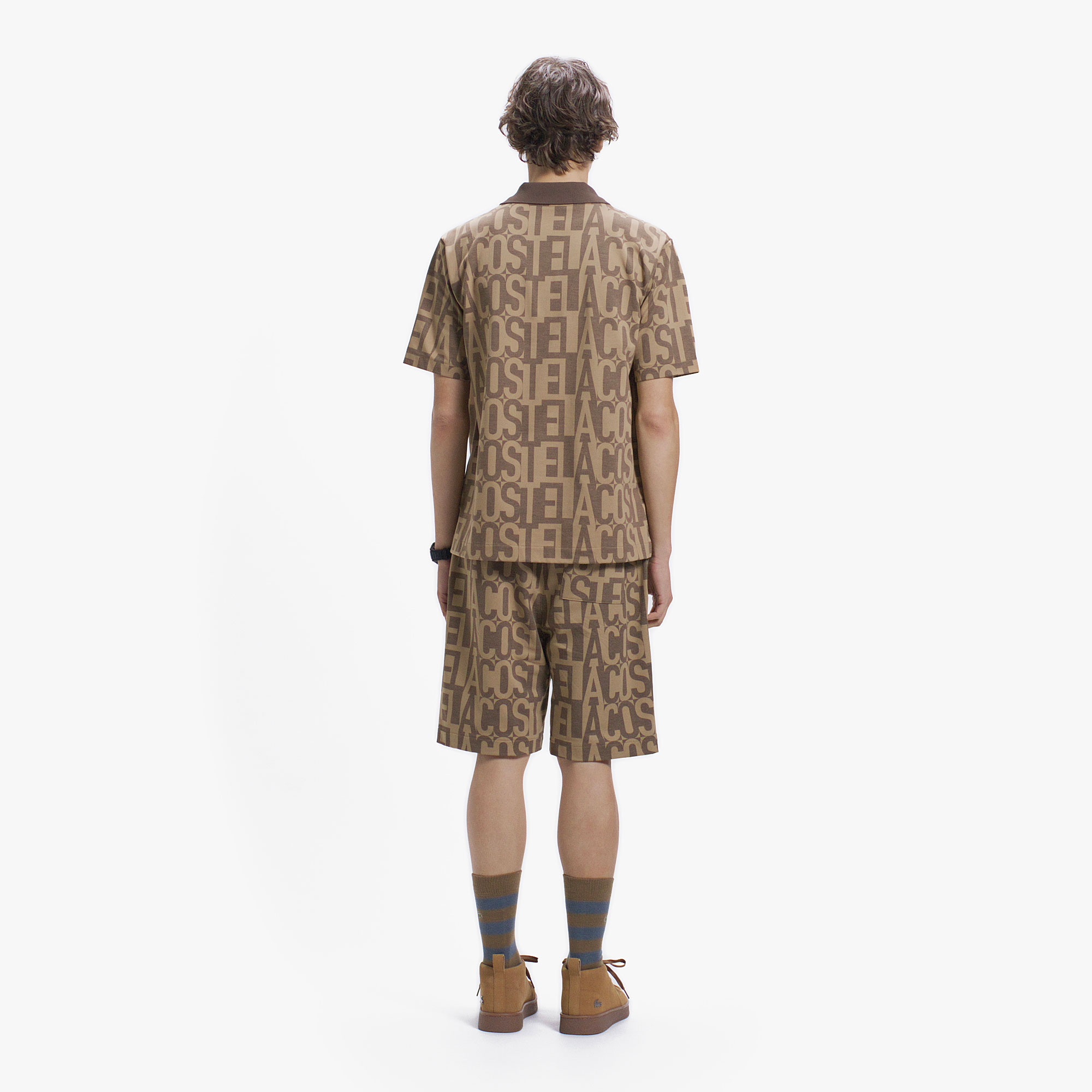 クールマックスブランドネームロゴ総柄ショートパンツ