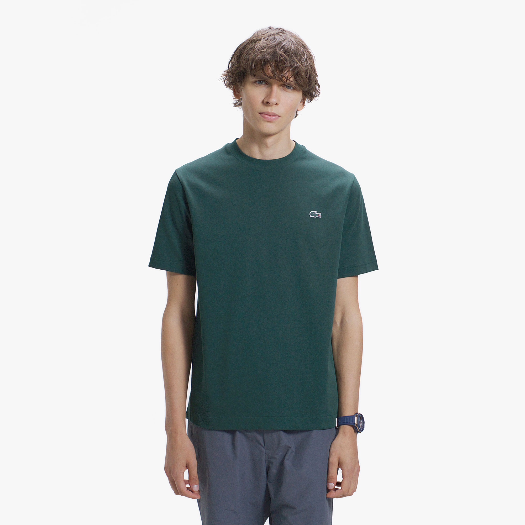 アウトラインクロッククルーネックTシャツ