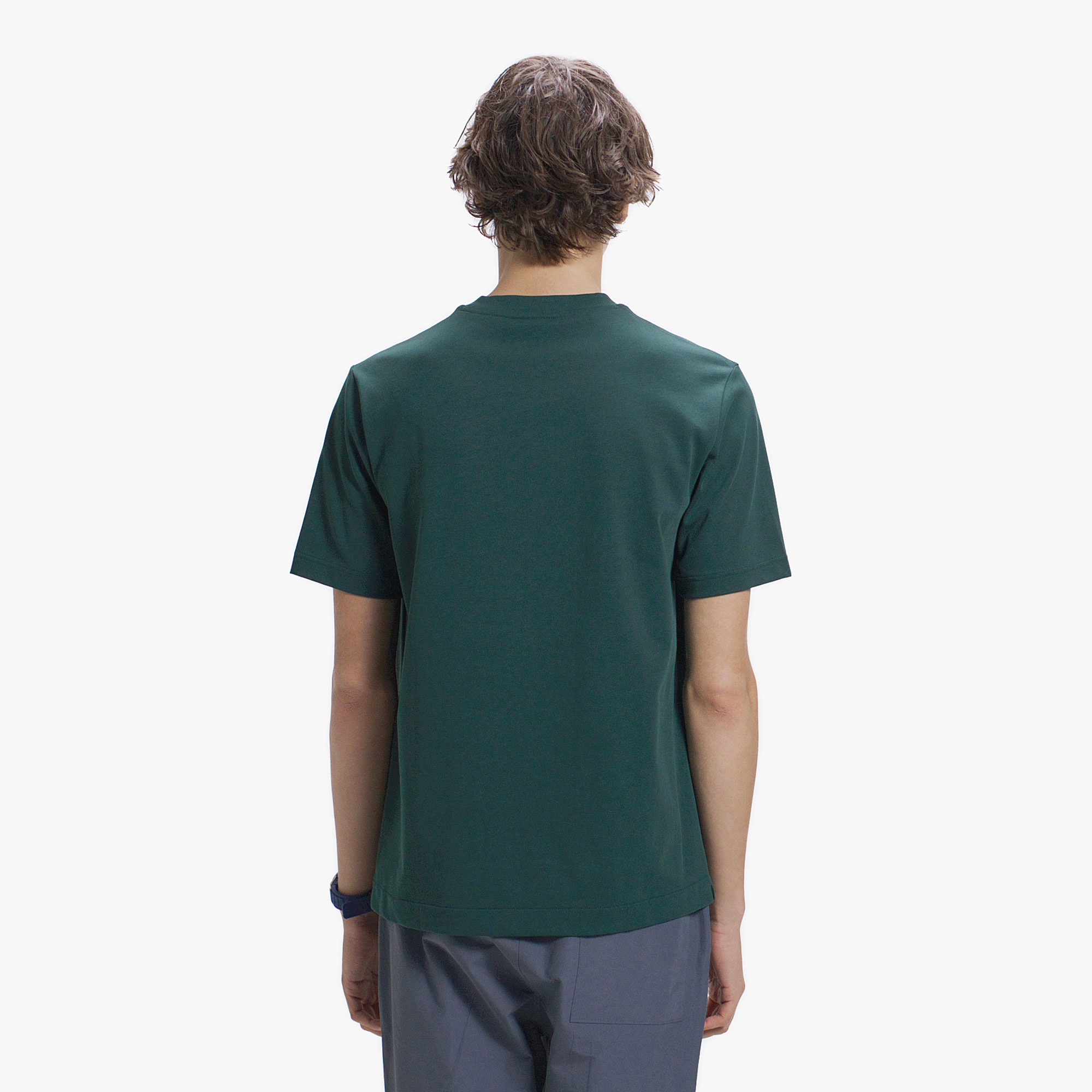 アウトラインクロッククルーネックTシャツ