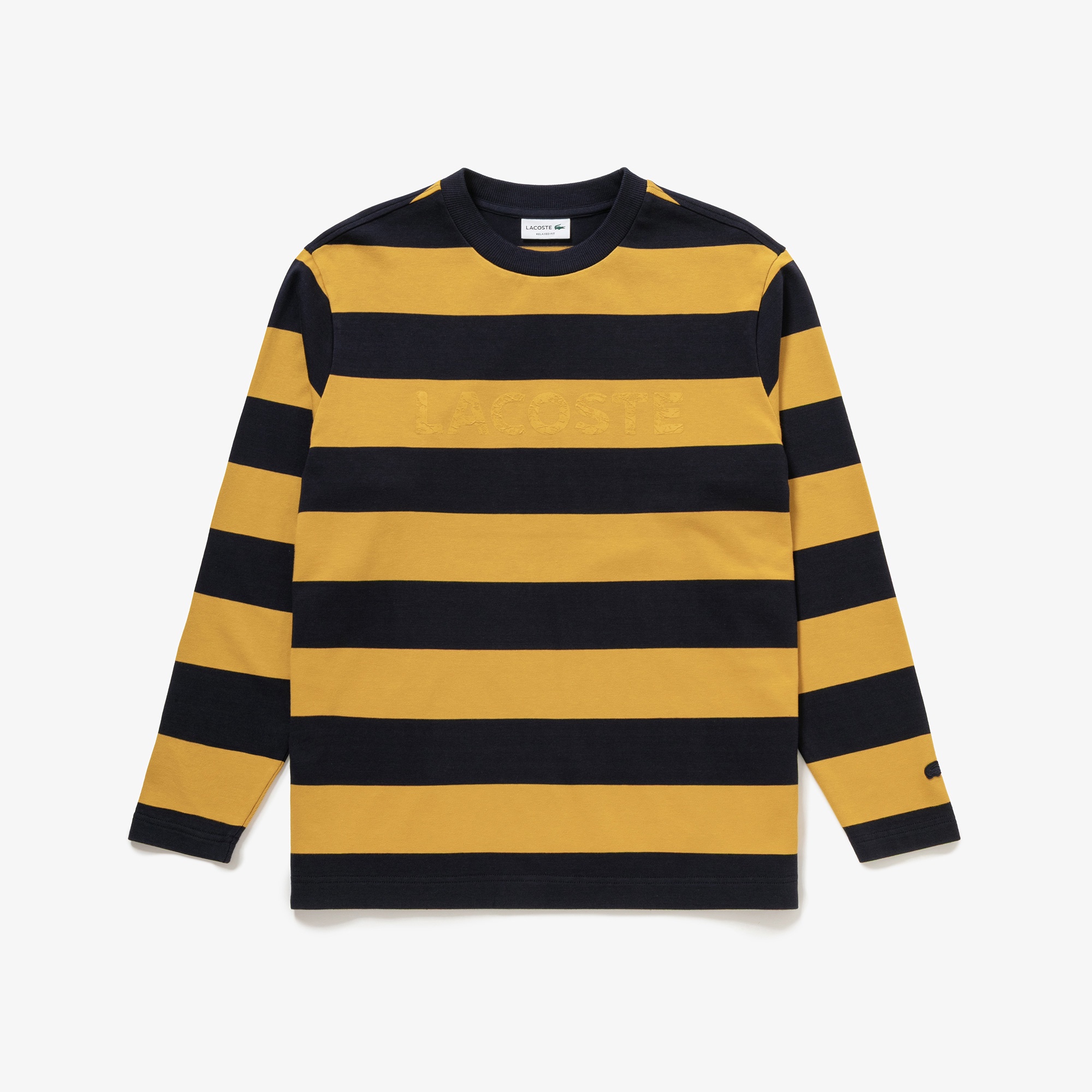テクスチャーロゴ ボーダーロングスリーブTシャツ