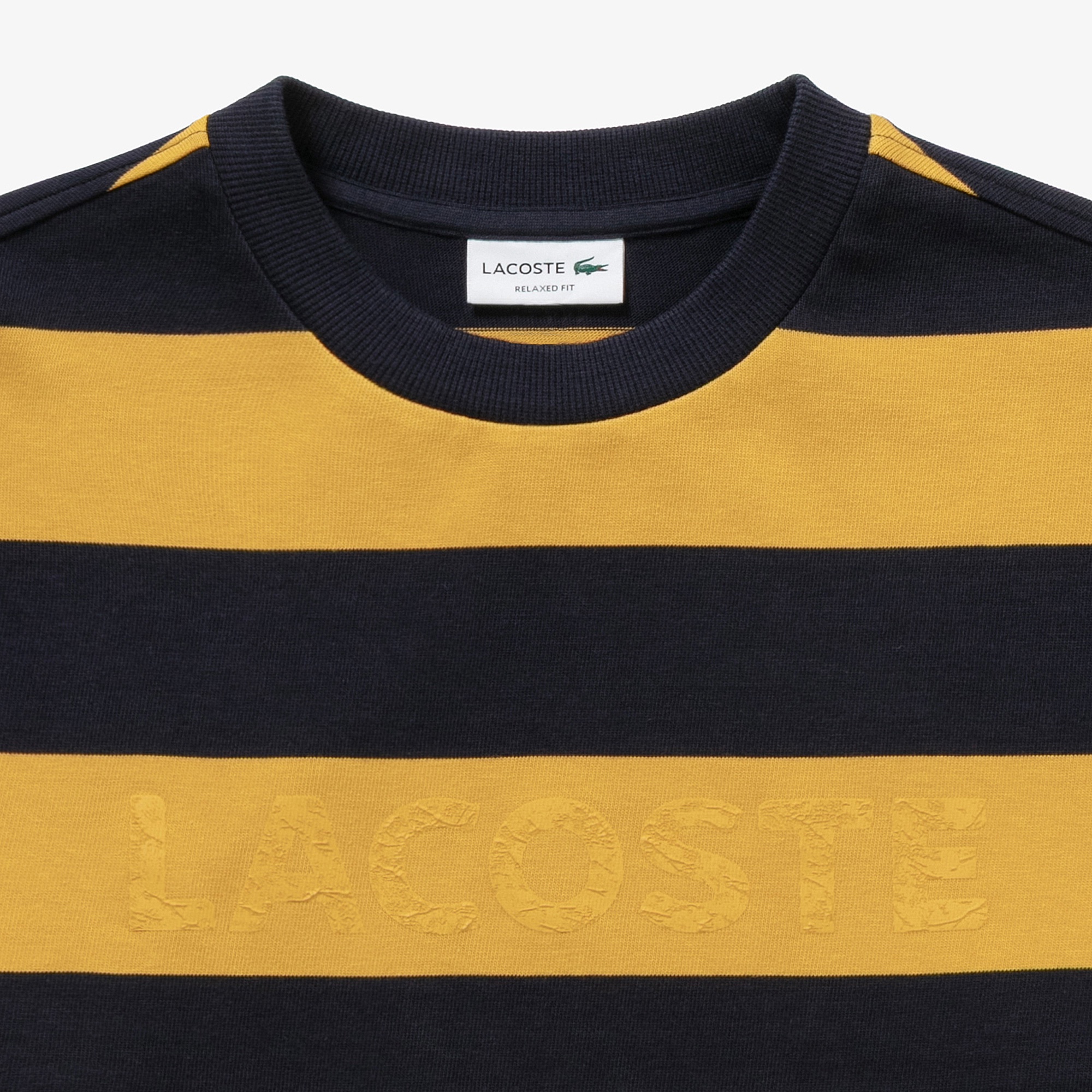 テクスチャーロゴ ボーダーロングスリーブTシャツ