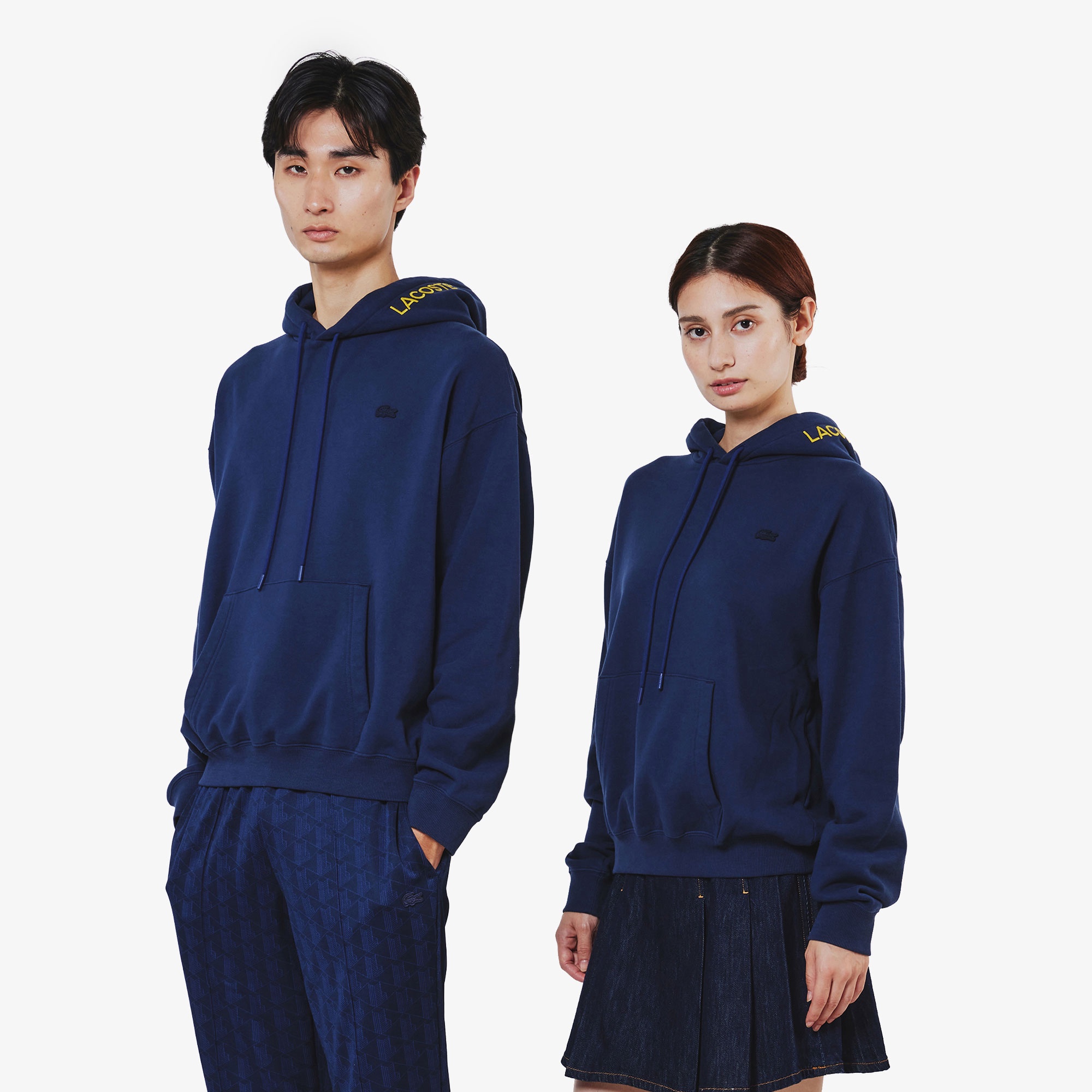 【オンライン限定】オーバーサイズ フード刺繍ロゴ バックプリント フーディー