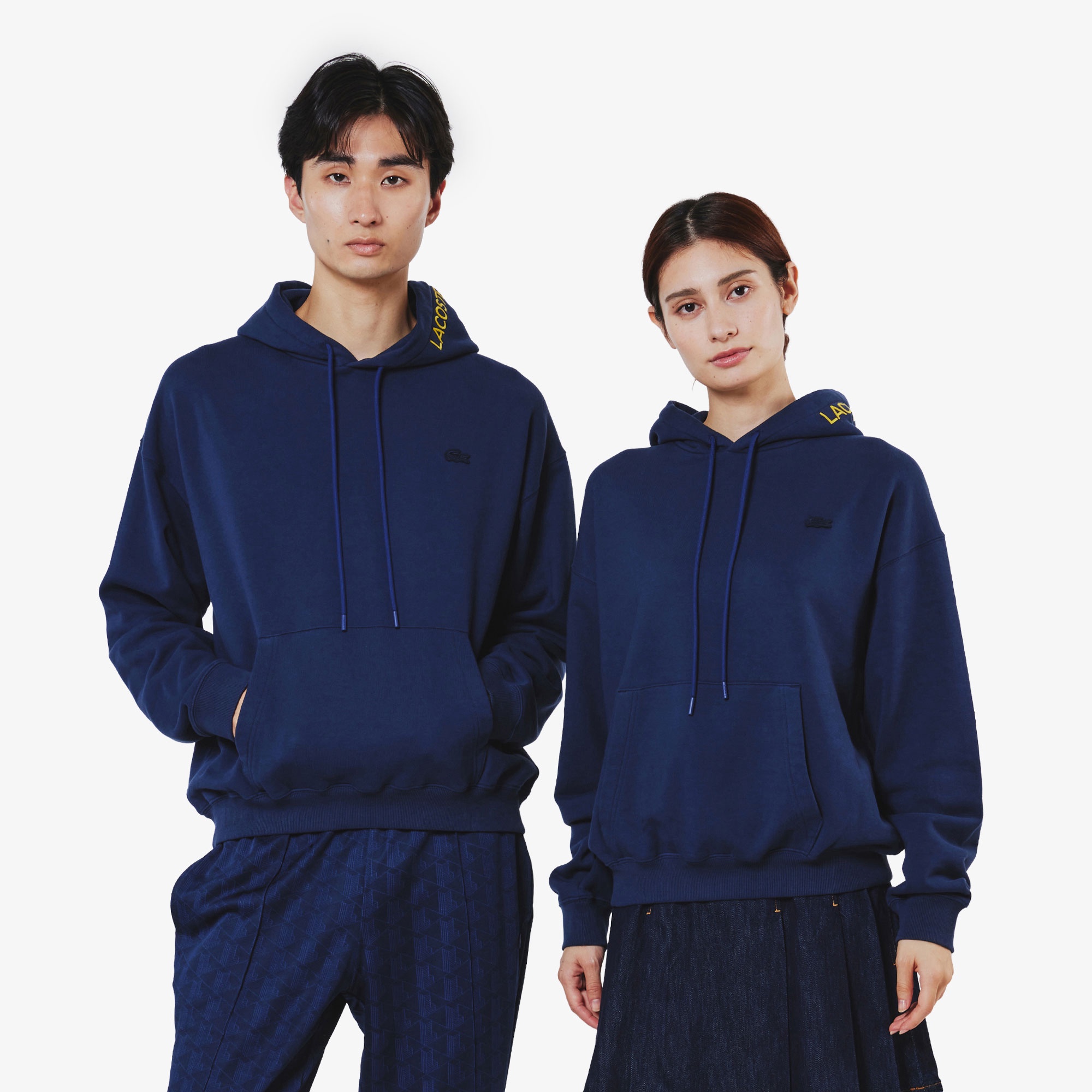 【オンライン限定】オーバーサイズ フード刺繍ロゴ バックプリント フーディー