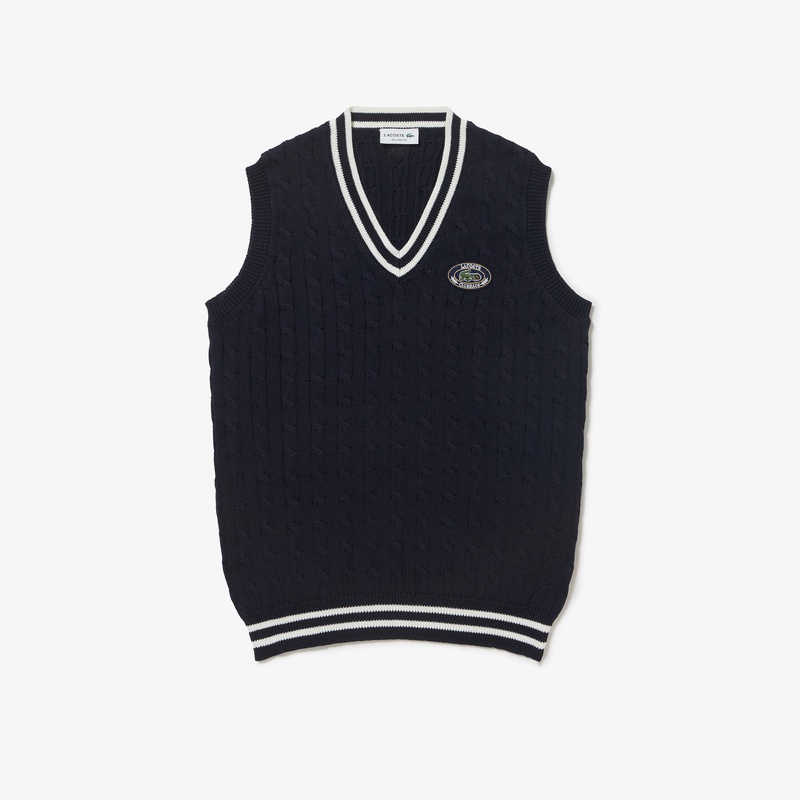 美品 CLUBHAUS クラブハウス フェイクレイヤード ニット ベスト 4 LACOSTE x CLUBHAUS ニットベスト AH033J - ラコステ（LACOSTE）公式