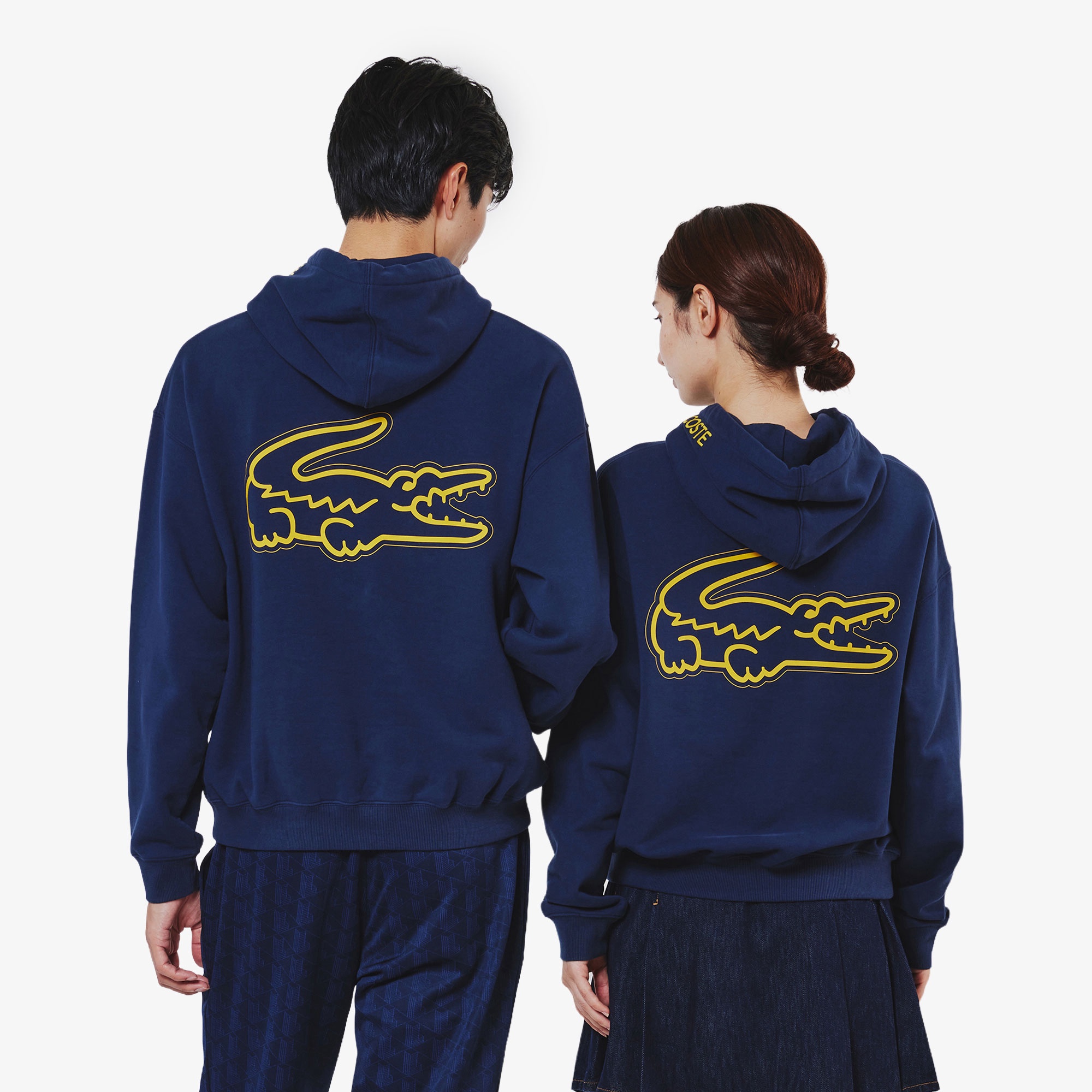 【オンライン限定】オーバーサイズ フード刺繍ロゴ バックプリント フーディー