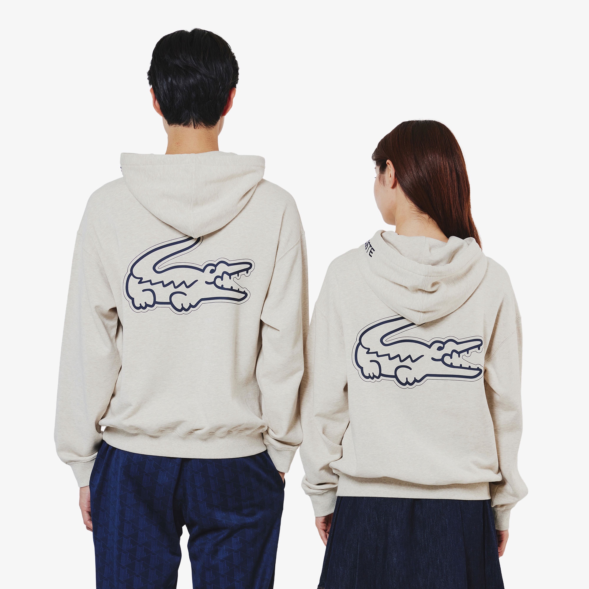 【オンライン限定】オーバーサイズ フード刺繍ロゴ バックプリント フーディー