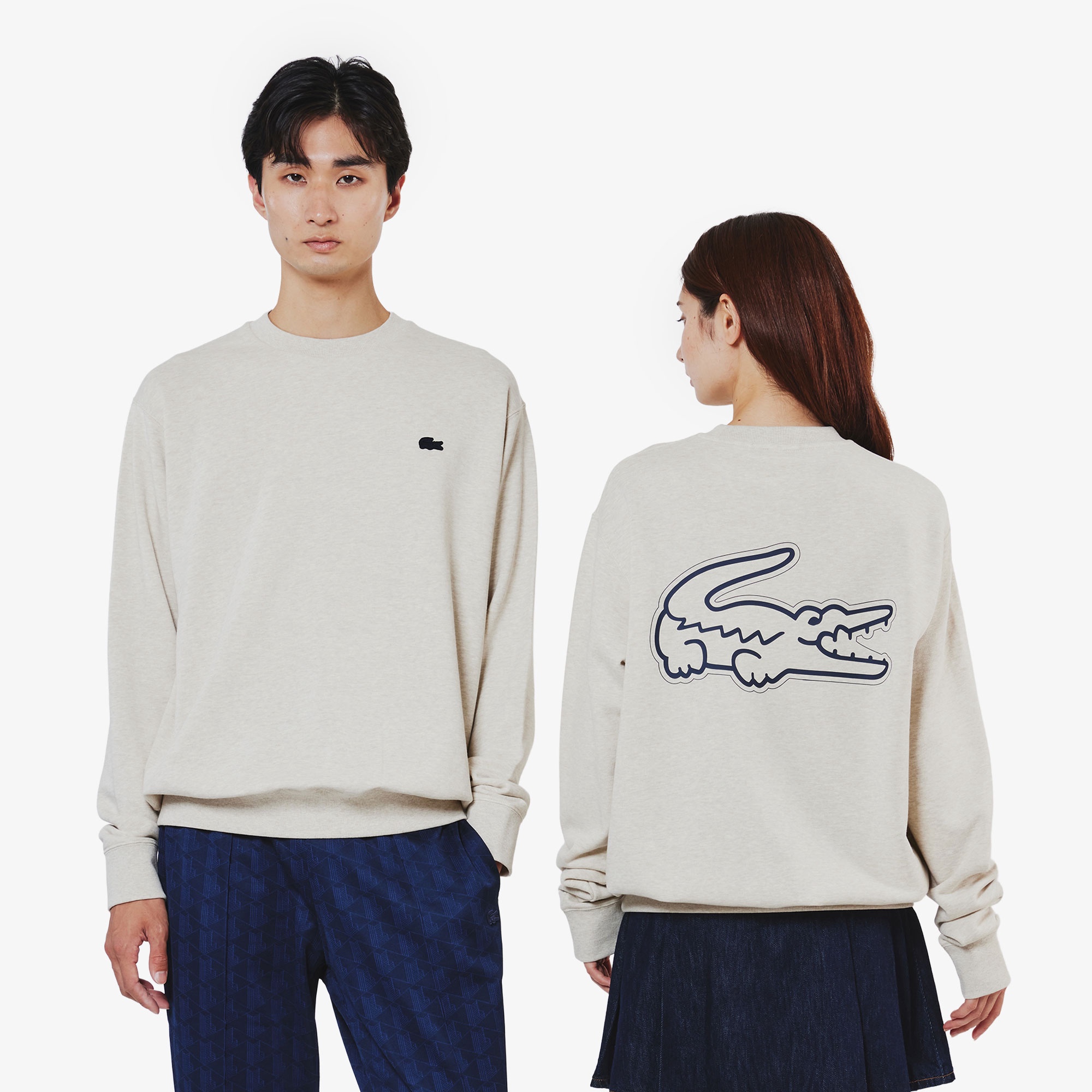 【オンライン限定】オーバーサイズ 裏毛 バックプリント クルーネック スウェット