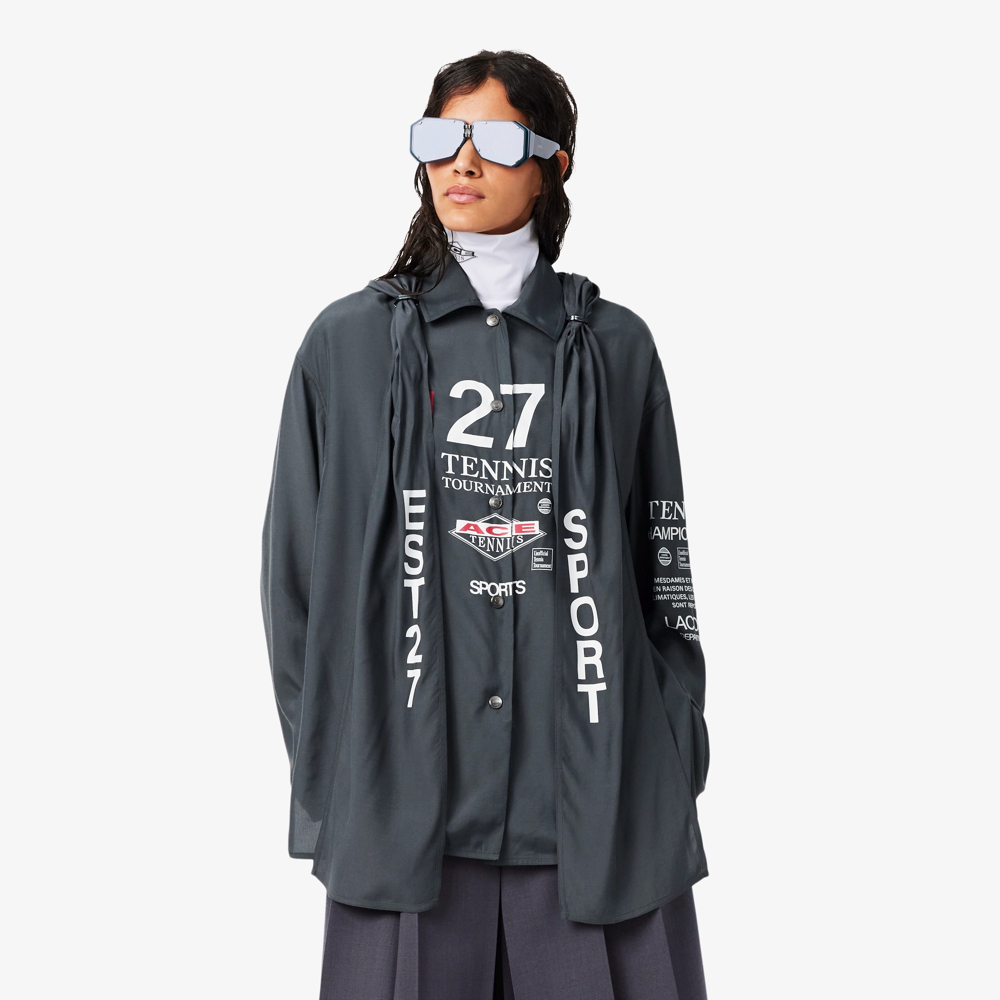 『FW26 Fashion Show』 オーバーサイズ フーデッドプリントシャツ