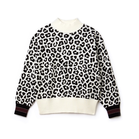 ヒョウ柄ニットセーター Af73l ラコステ Lacoste 公式オンラインショップ